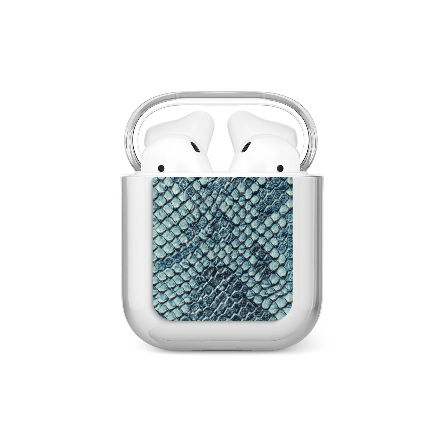 Teal Snakeskin AirPods Case