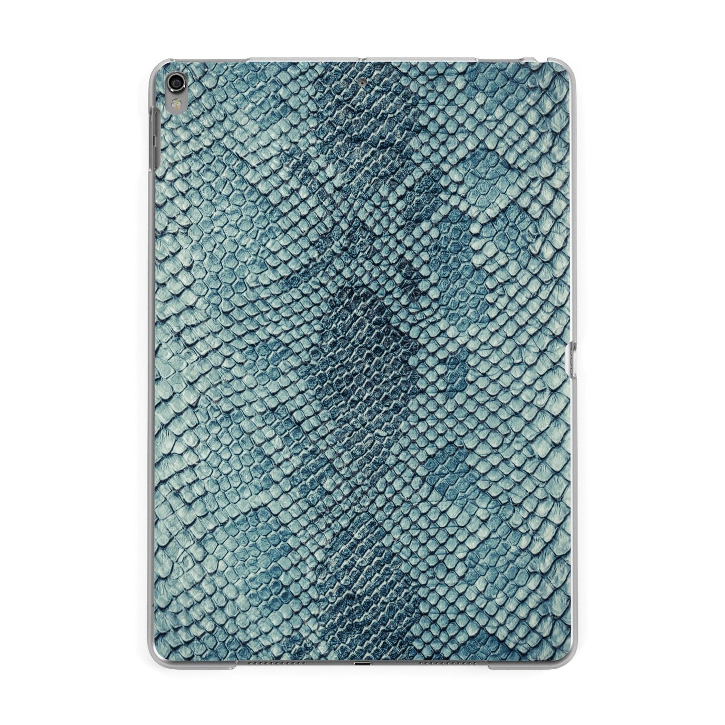 Teal Snakeskin Apple iPad Grey Case