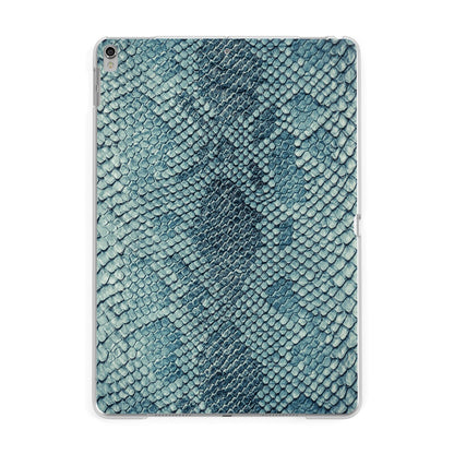 Teal Snakeskin Apple iPad Silver Case