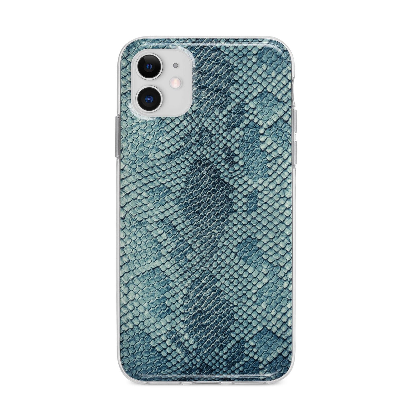 Teal Snakeskin Apple iPhone 11 in White with Bumper Case