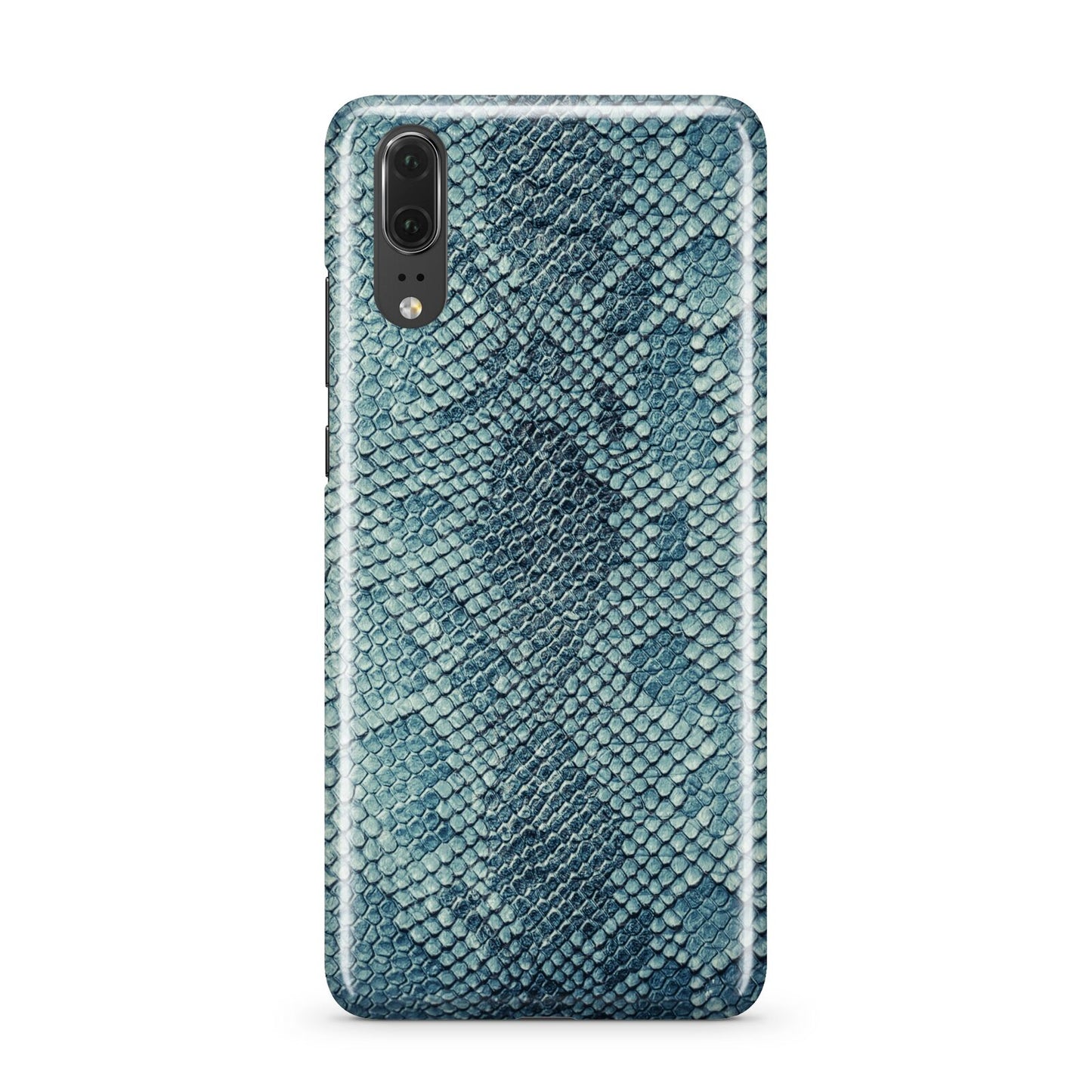 Teal Snakeskin Huawei P20 Phone Case