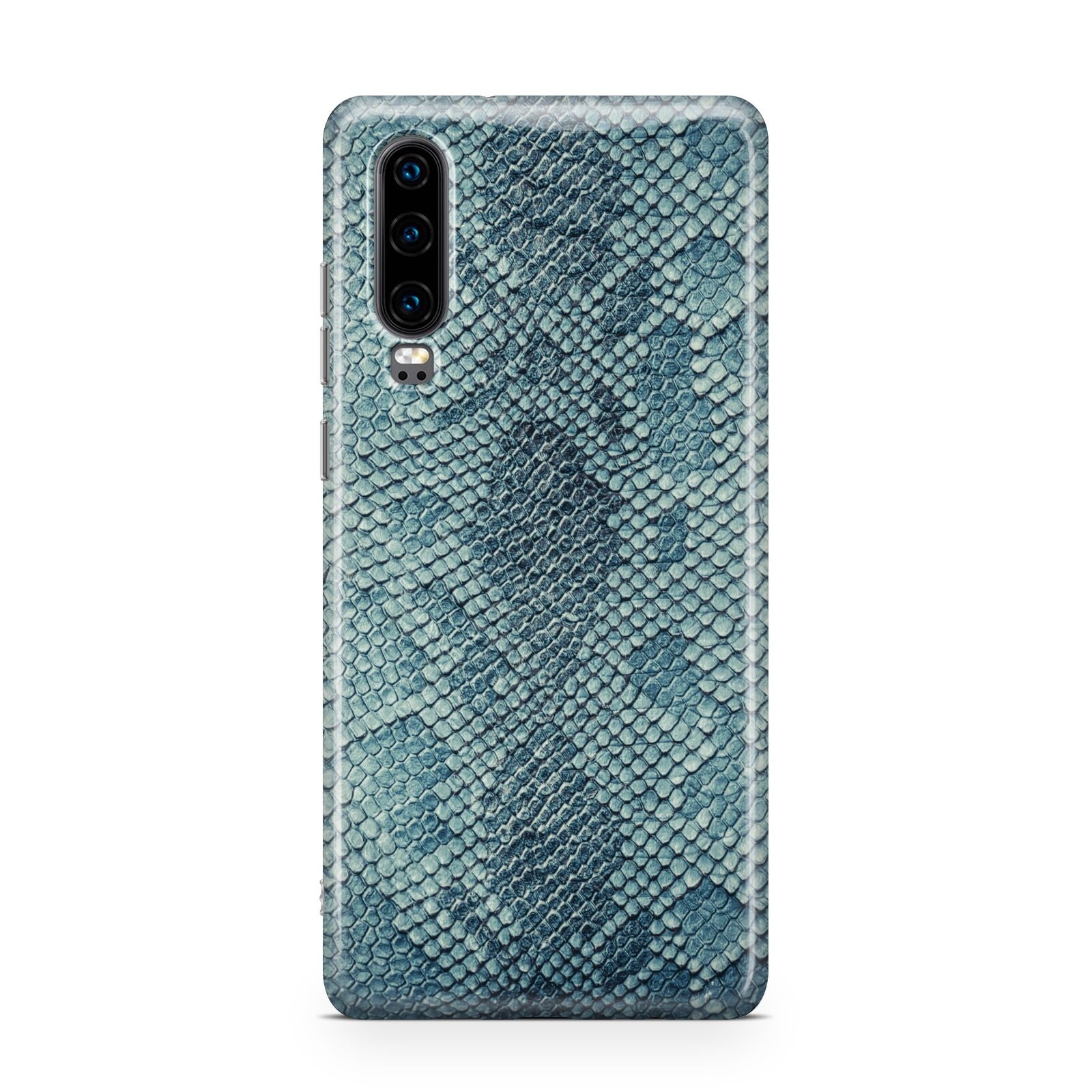 Teal Snakeskin Huawei P30 Phone Case