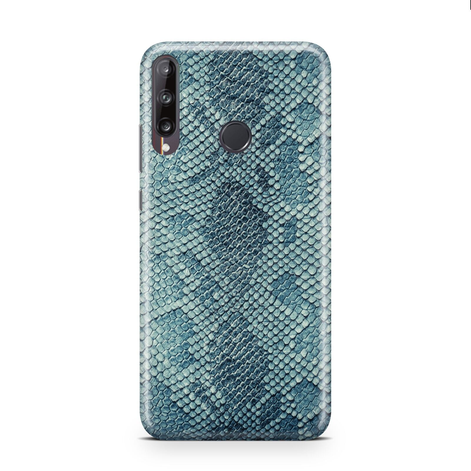 Teal Snakeskin Huawei P40 Lite E Phone Case