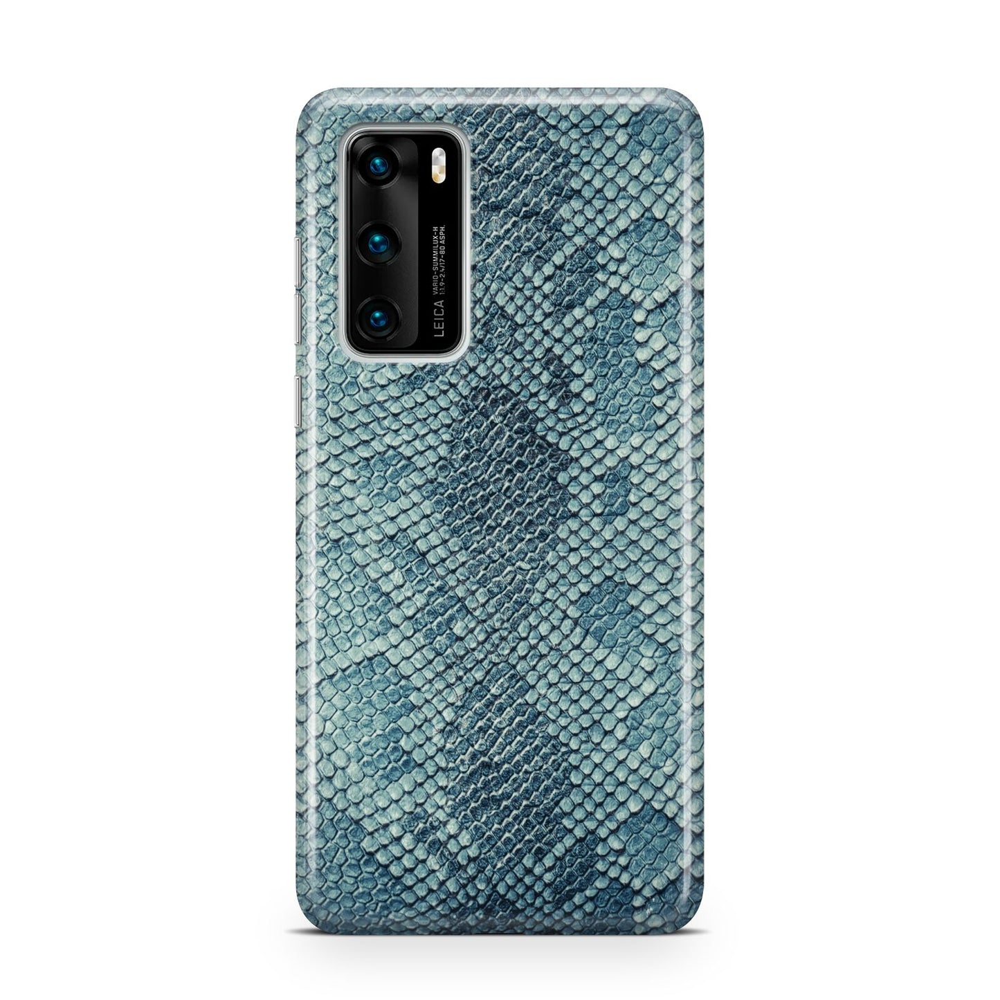 Teal Snakeskin Huawei P40 Phone Case