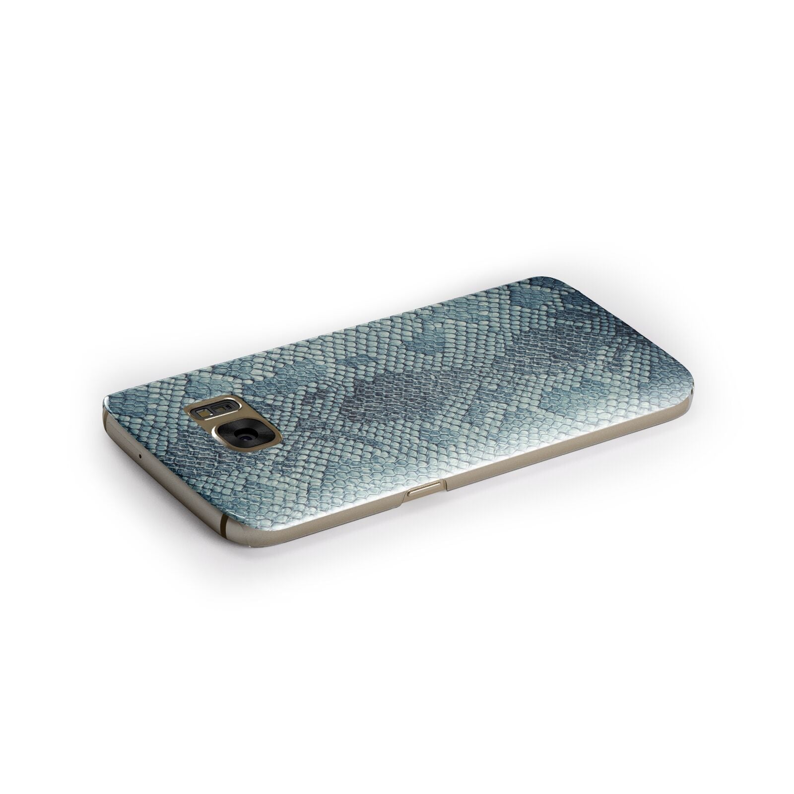 Teal Snakeskin Samsung Galaxy Case Side Close Up