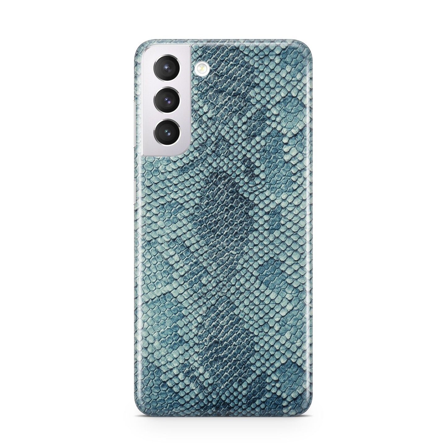 Teal Snakeskin Samsung S21 Case