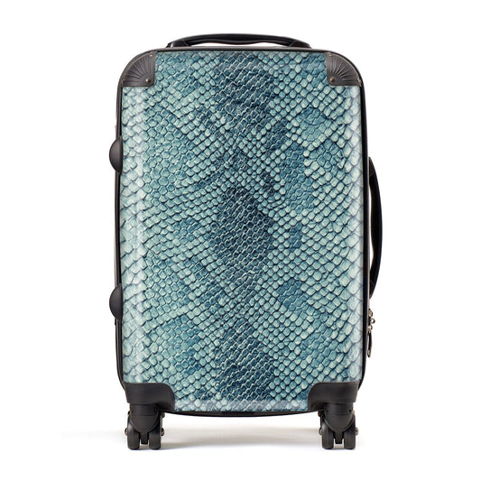 Teal Snakeskin Suitcase