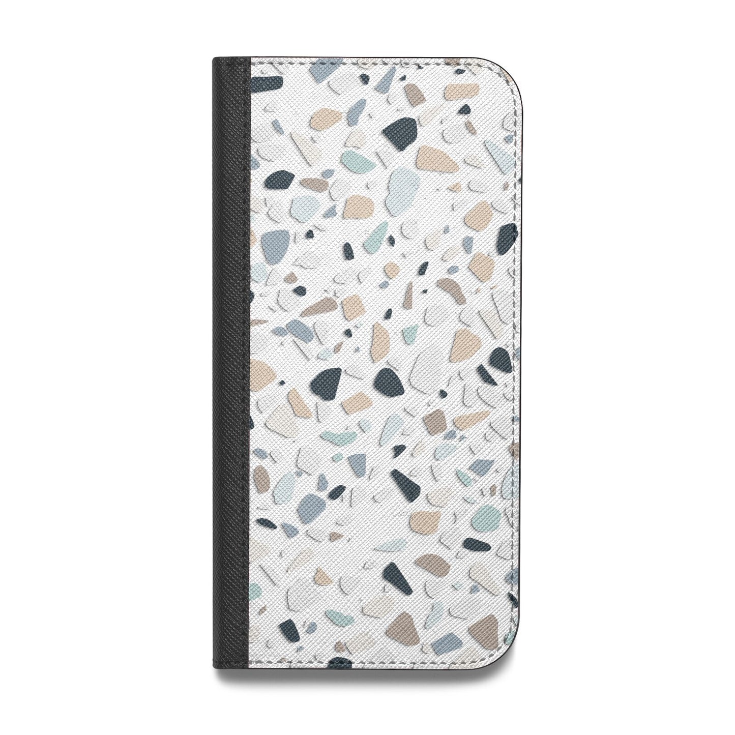 Terrazzo Pattern Vegan Leather Flip iPhone Case