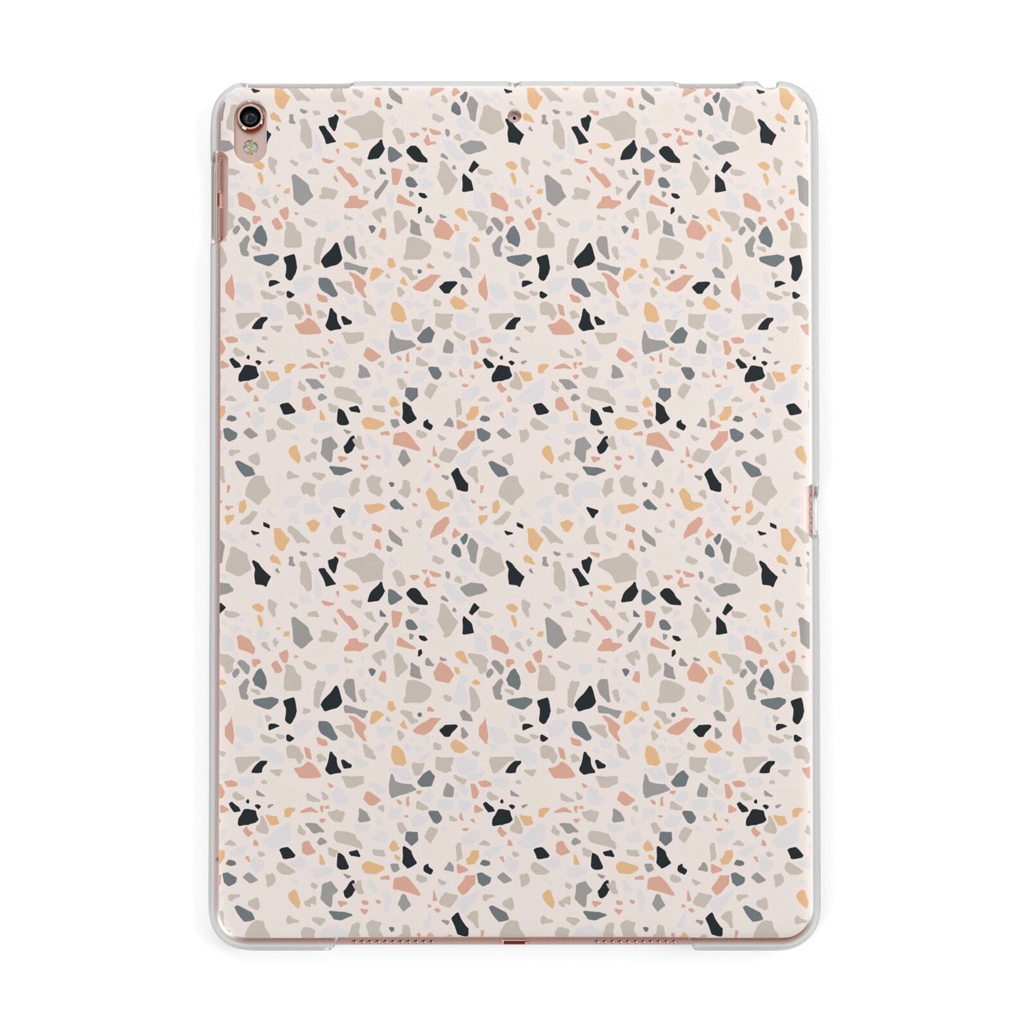 Terrazzo Stone Apple iPad Rose Gold Case