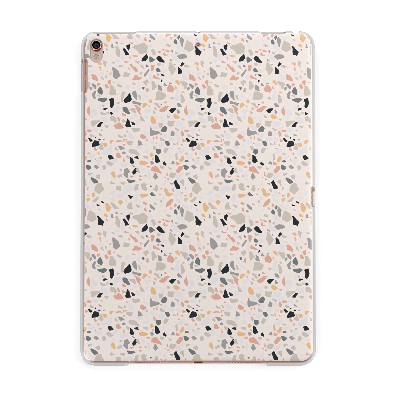 Terrazzo Stone Apple iPad Rose Gold Case