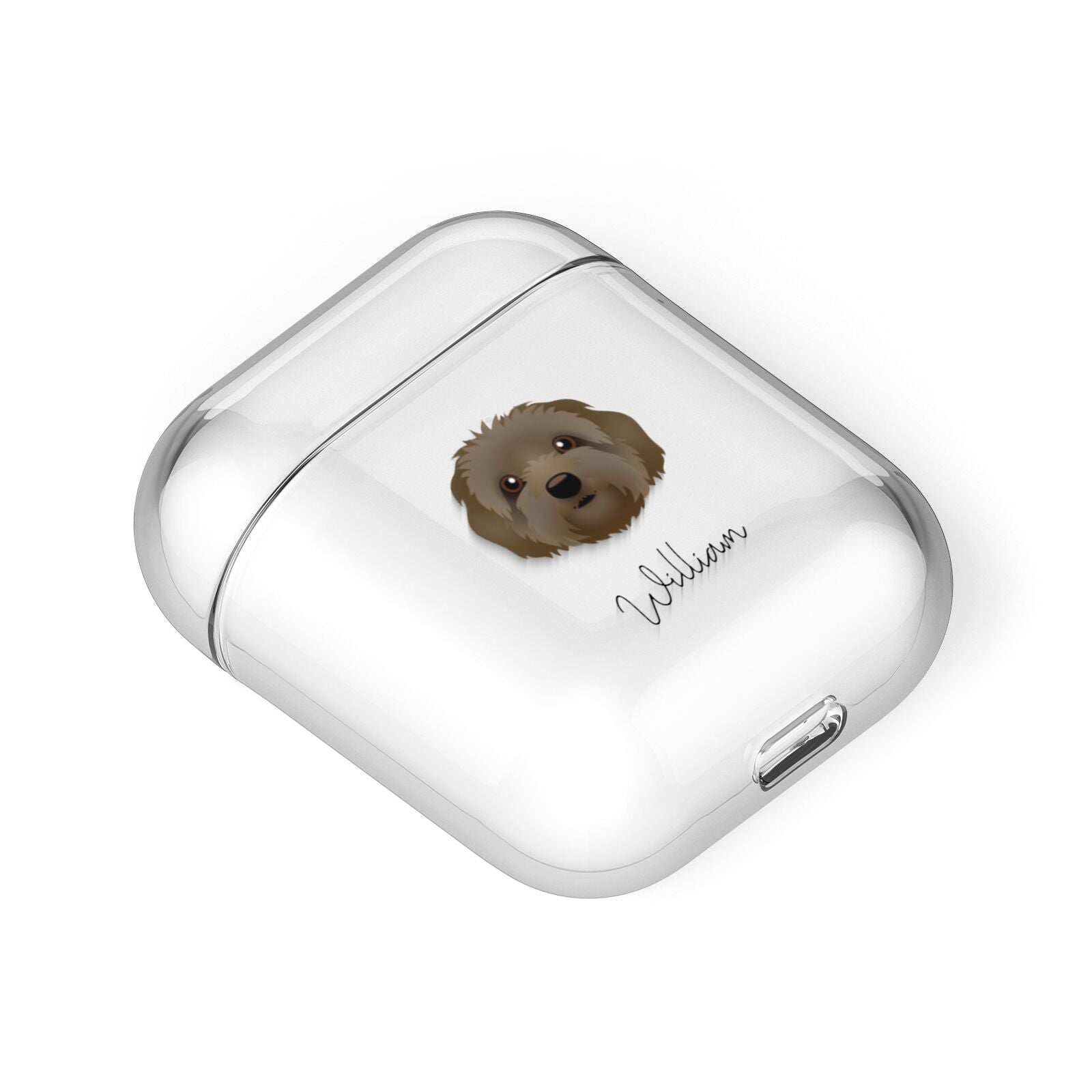 Terri Poo Personalised AirPods Case Laid Flat