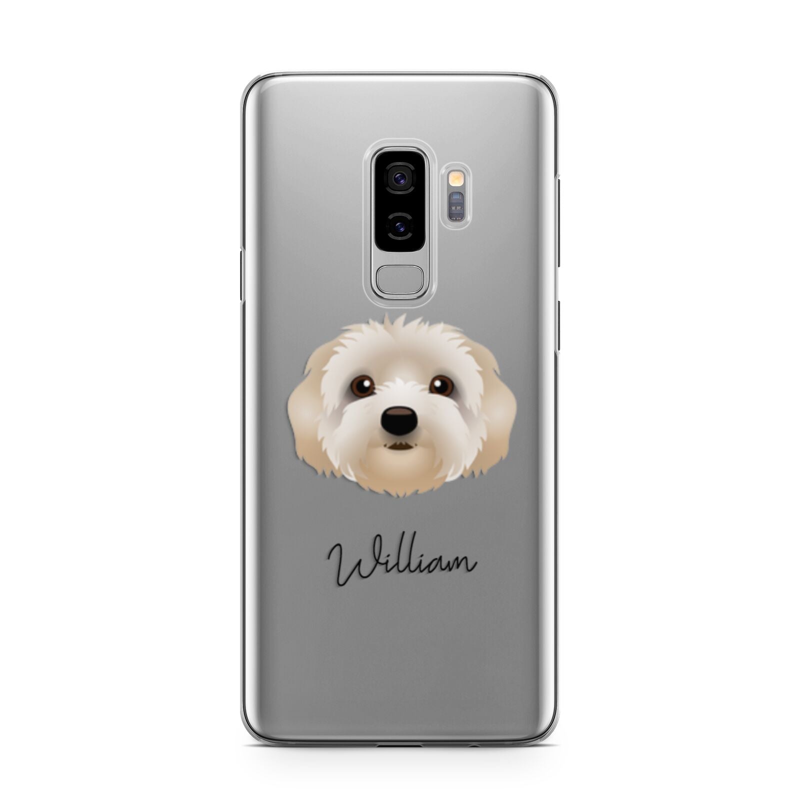 Terri Poo Personalised Samsung Galaxy S9 Plus Case on Silver phone