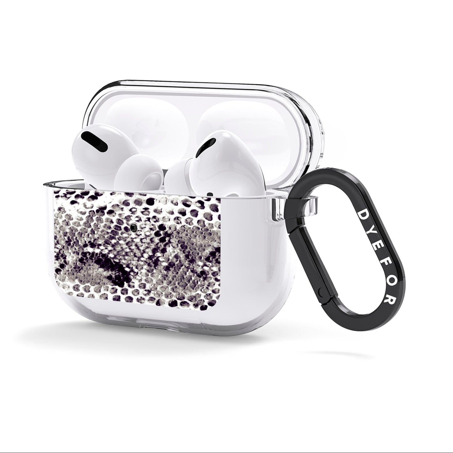 Textured Snakeskin AirPods Clear Case 3rd Gen Side Image