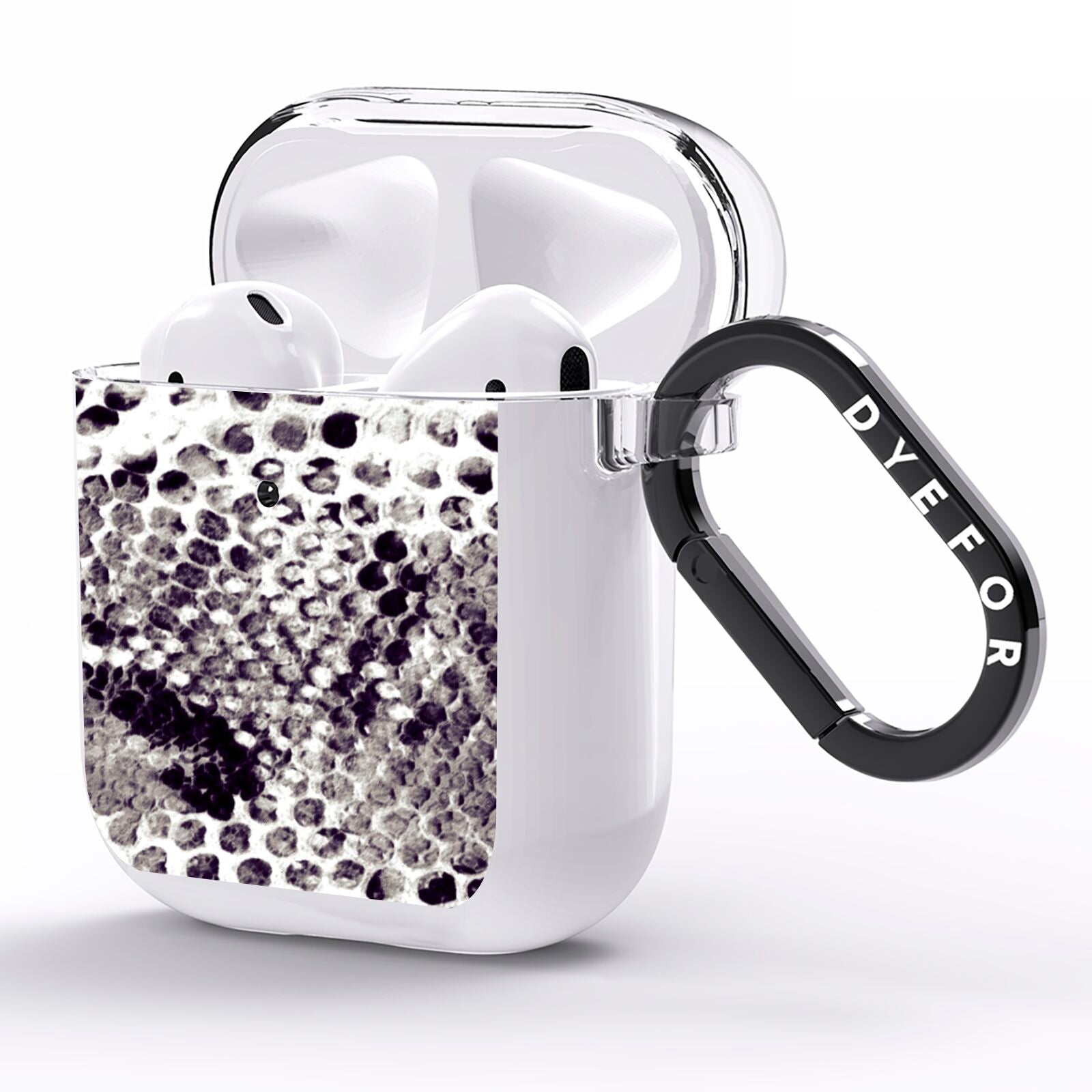 Textured Snakeskin AirPods Clear Case Side Image