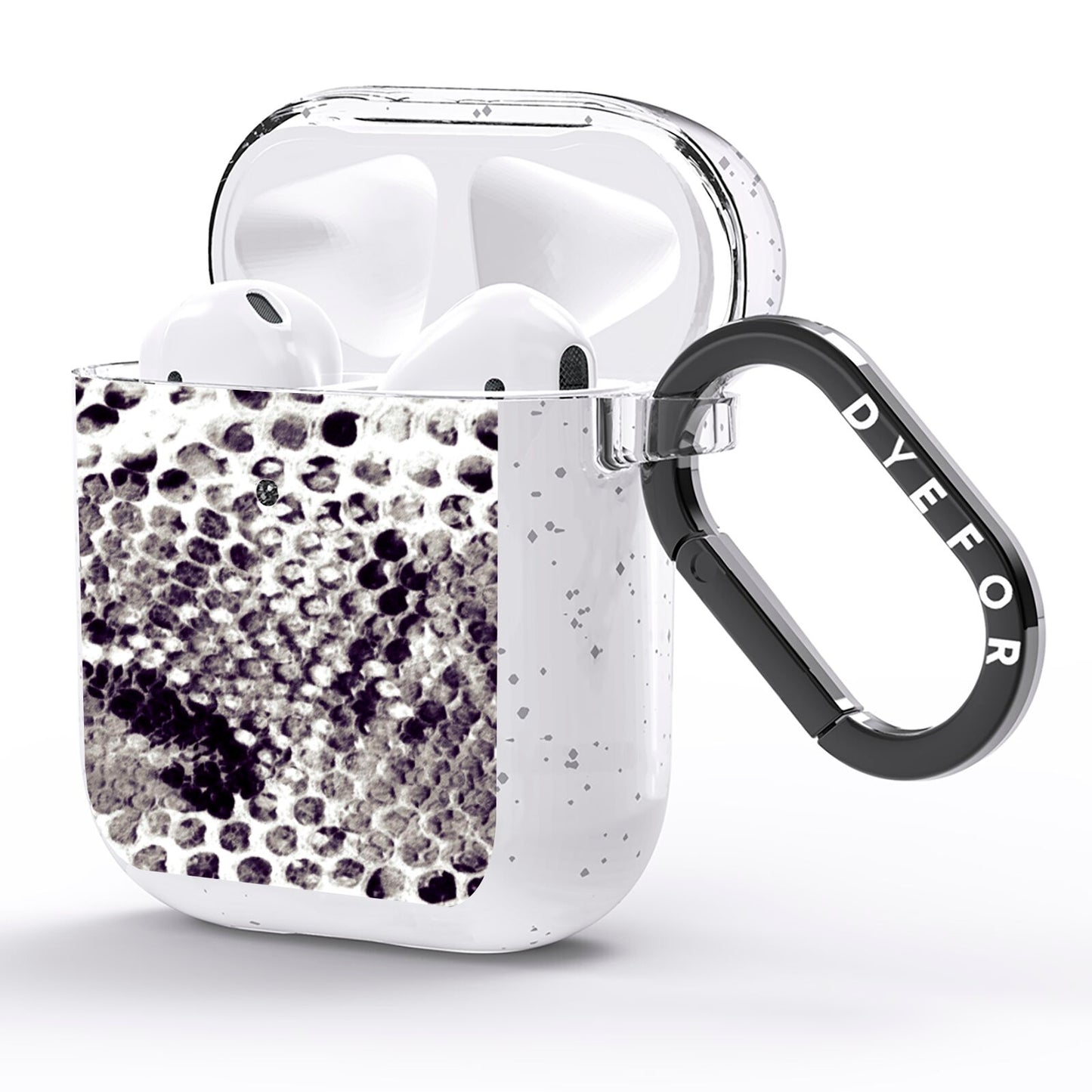 Textured Snakeskin AirPods Glitter Case Side Image