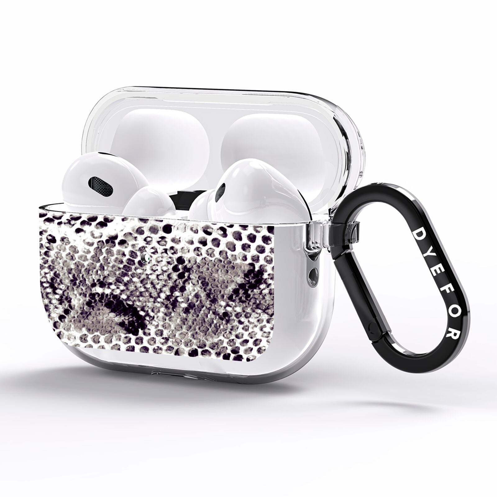 Textured Snakeskin AirPods Pro Clear Case Side Image