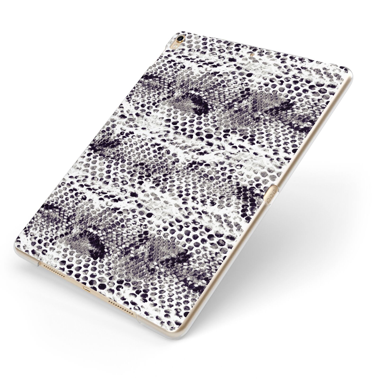 Textured Snakeskin Apple iPad Case on Gold iPad Side View