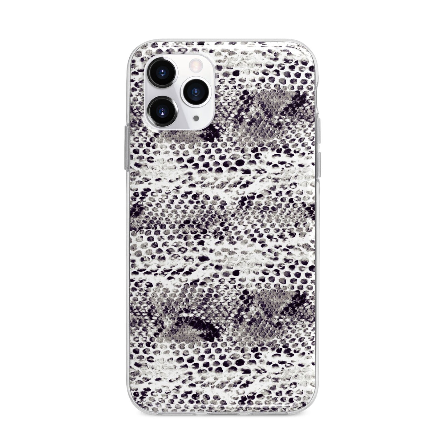 Textured Snakeskin Apple iPhone 11 Pro Max in Silver with Bumper Case