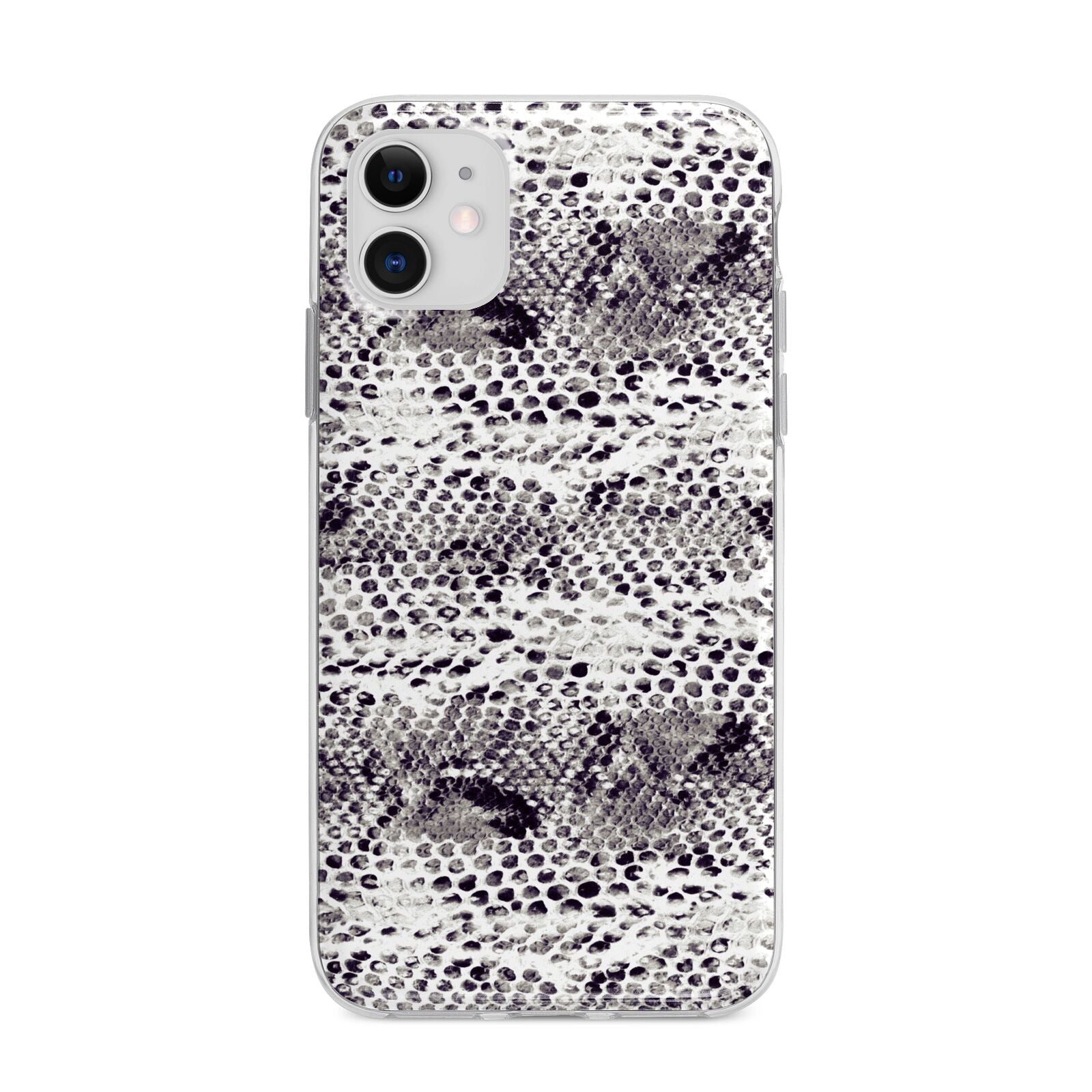 Textured Snakeskin Apple iPhone 11 in White with Bumper Case