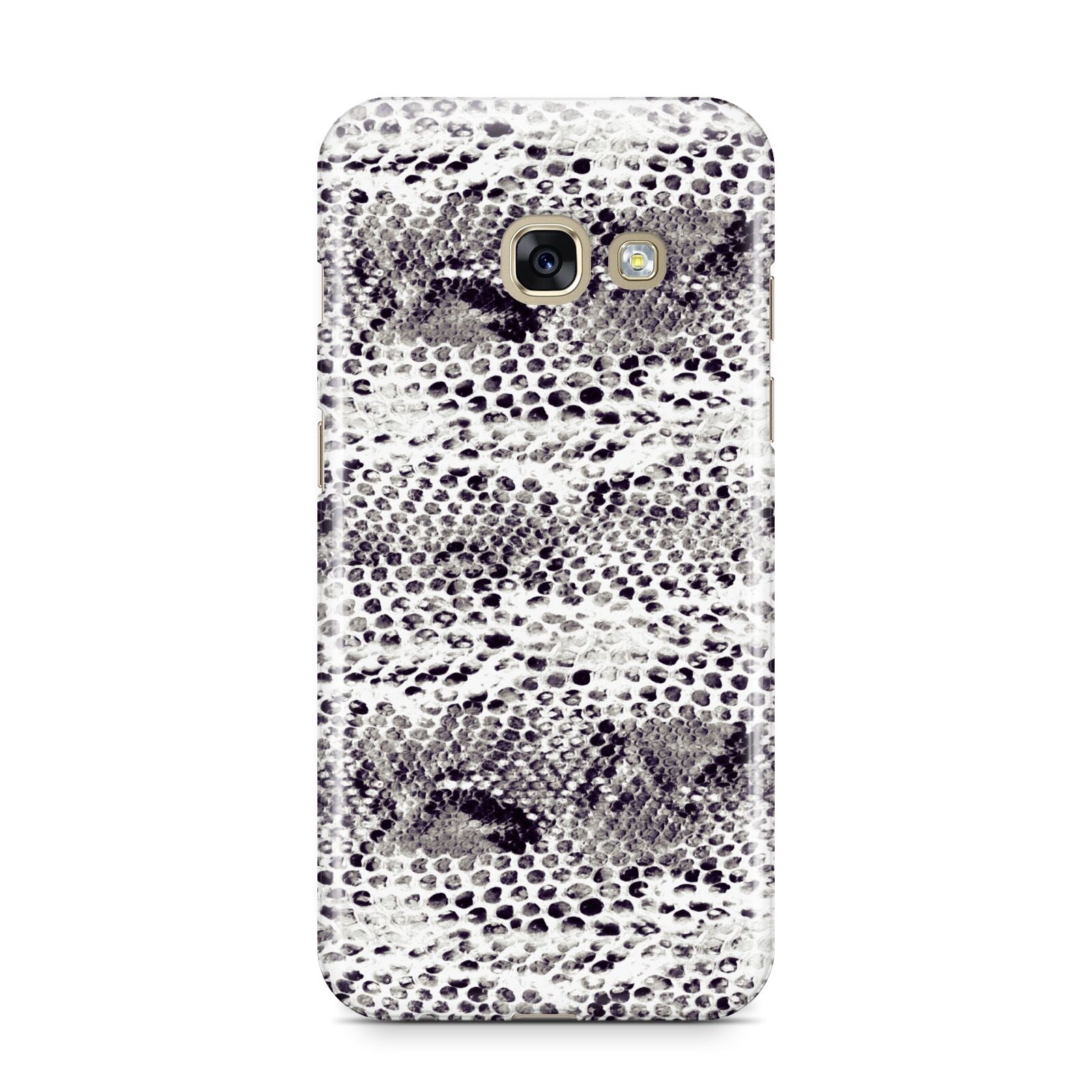 Textured Snakeskin Samsung Galaxy A3 2017 Case on gold phone