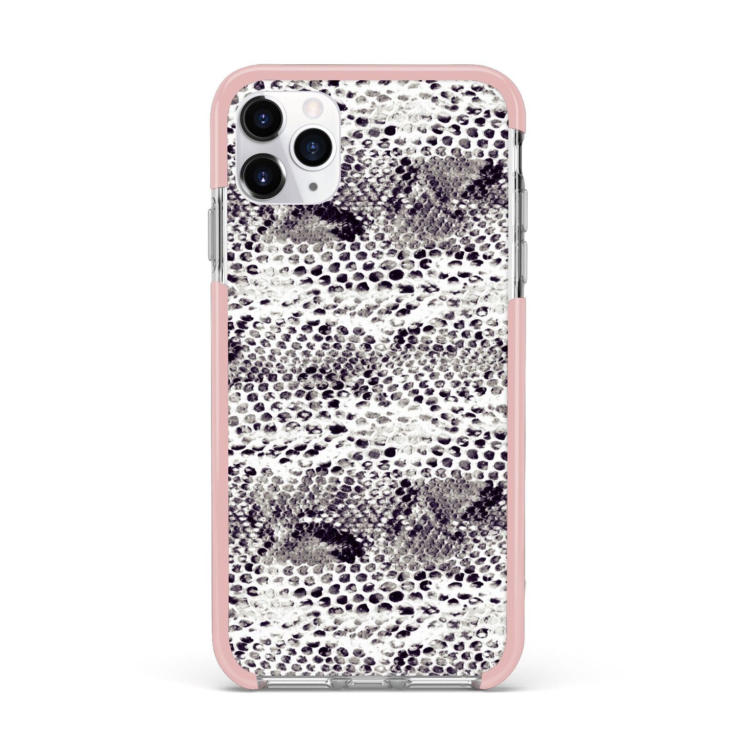 Textured Snakeskin iPhone 11 Pro Max Impact Pink Edge Case