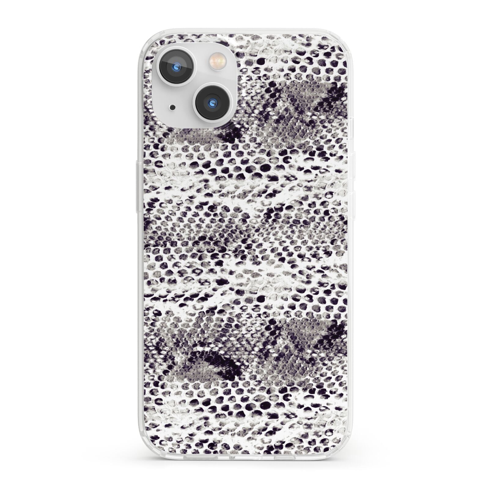 Textured Snakeskin iPhone 13 Clear Bumper Case