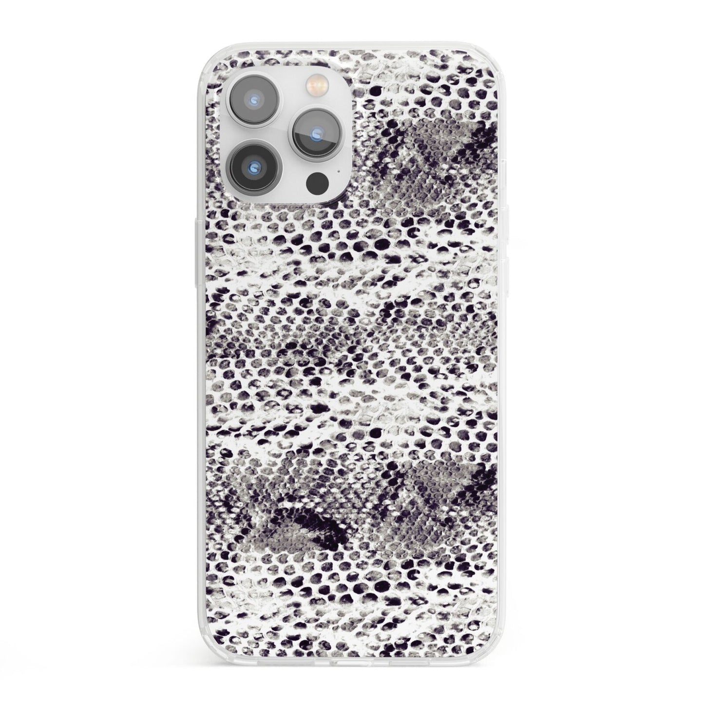 Textured Snakeskin iPhone 13 Pro Max Clear Bumper Case