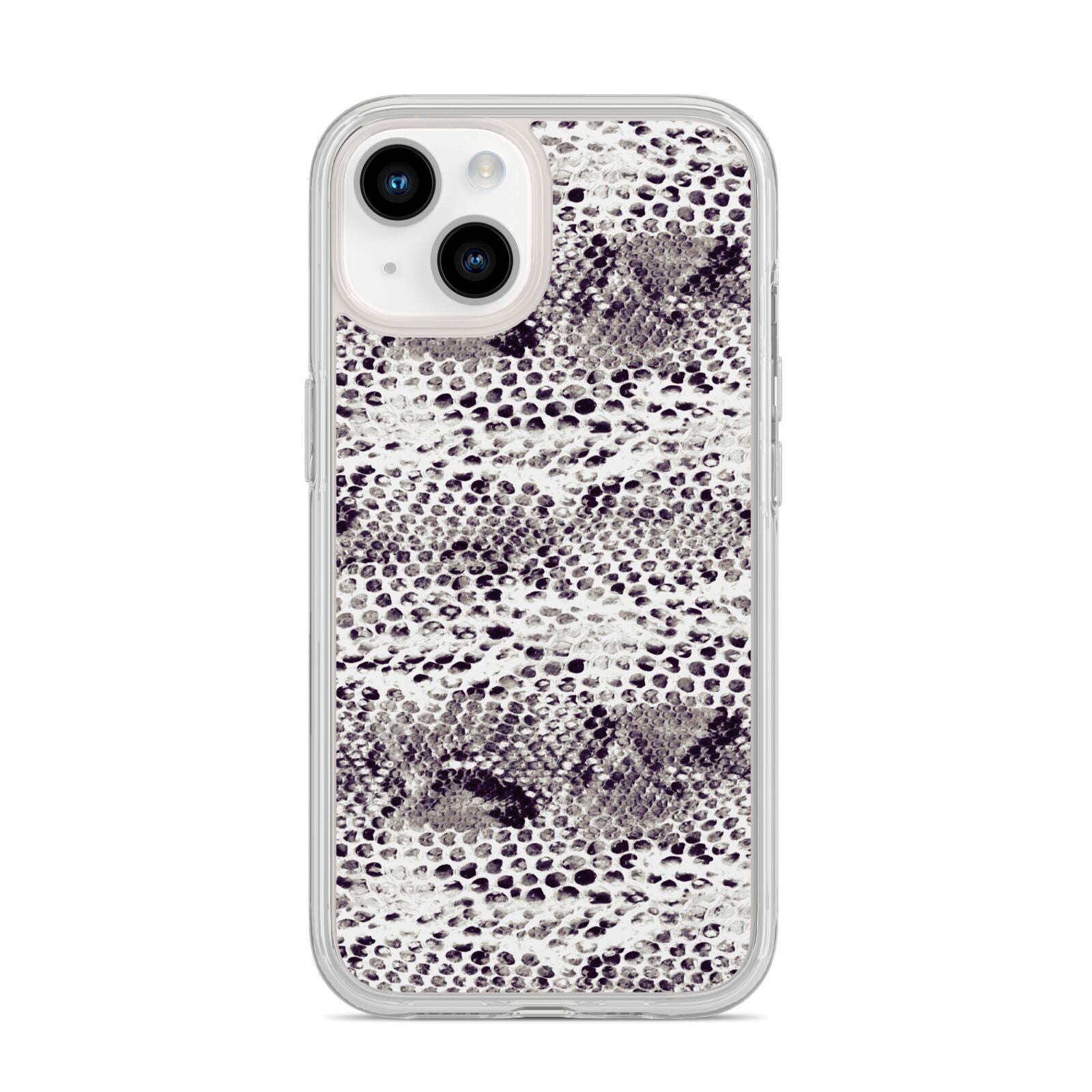 Textured Snakeskin iPhone 14 Clear Tough Case Starlight