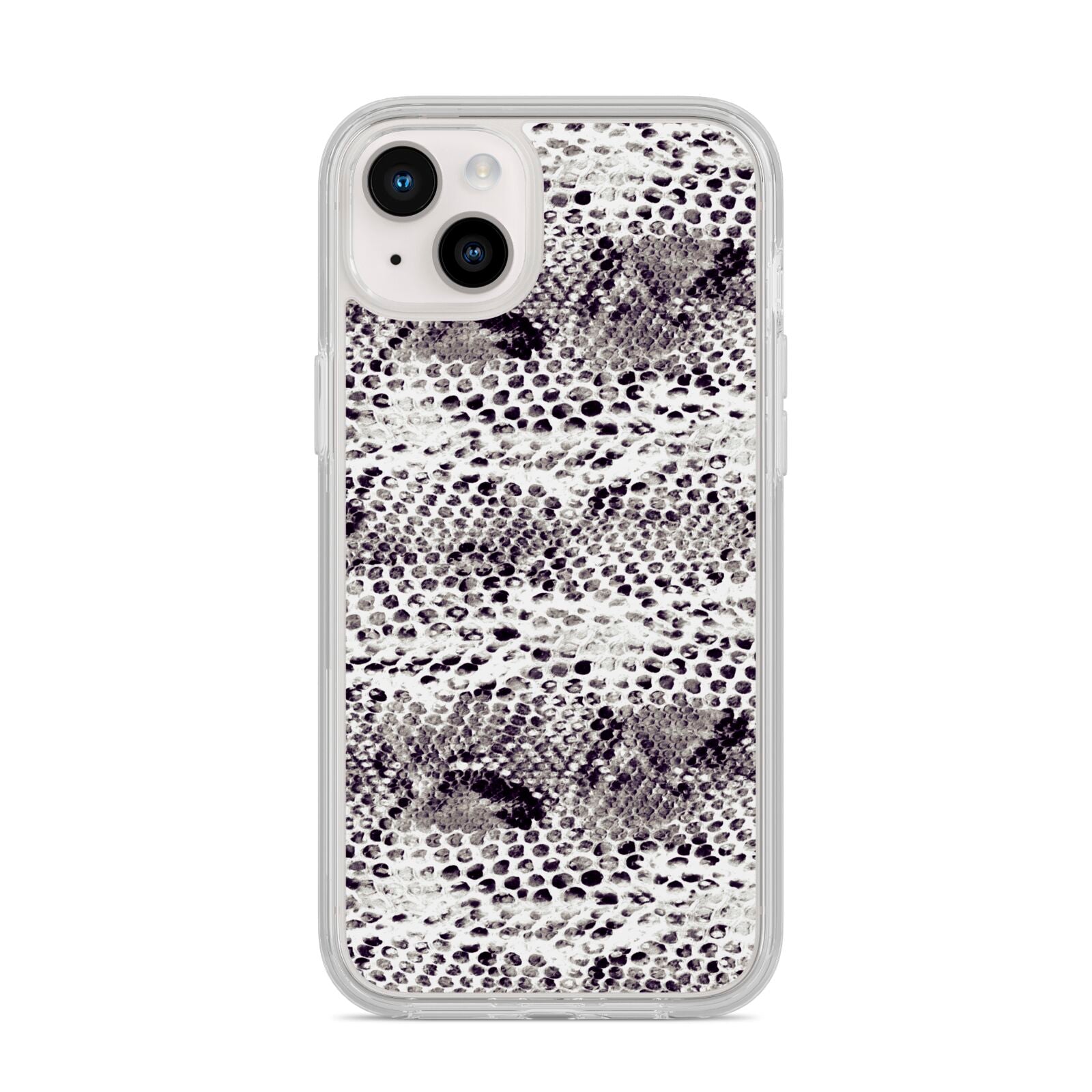 Textured Snakeskin iPhone 14 Plus Clear Tough Case Starlight