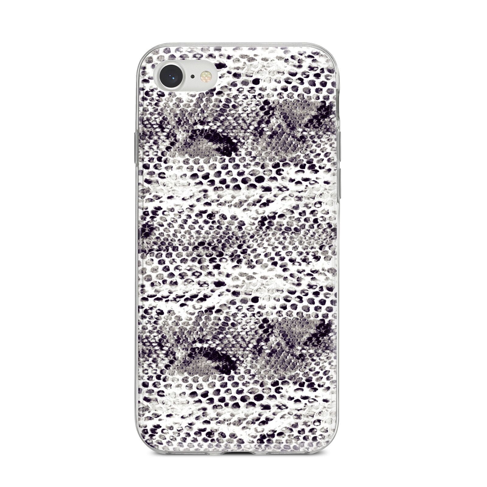 Textured Snakeskin iPhone 8 Bumper Case on Silver iPhone