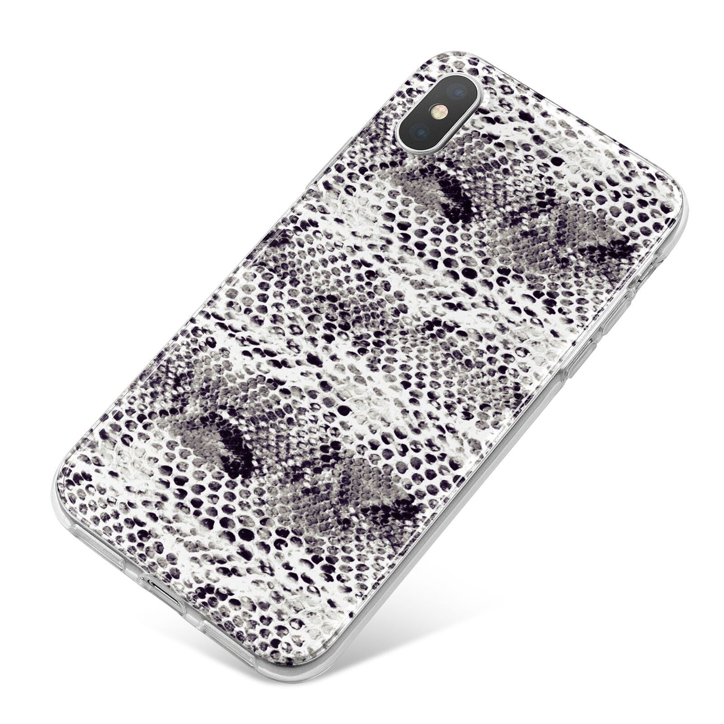 Textured Snakeskin iPhone X Bumper Case on Silver iPhone