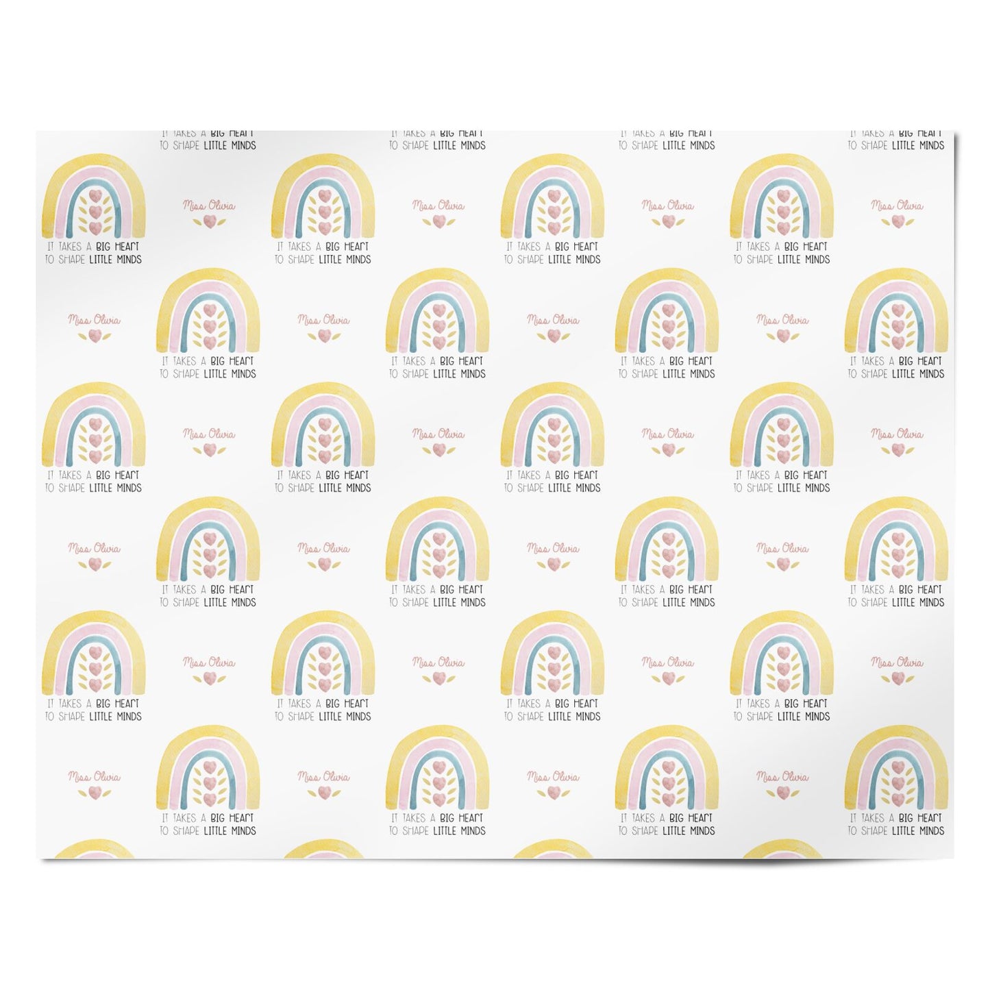 Thank You Teacher Personalised Wrapping Paper Alternative