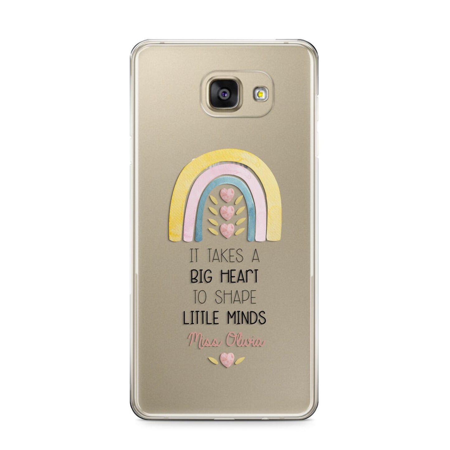 Thank You Teacher Samsung Galaxy A9 2016 Case on gold phone