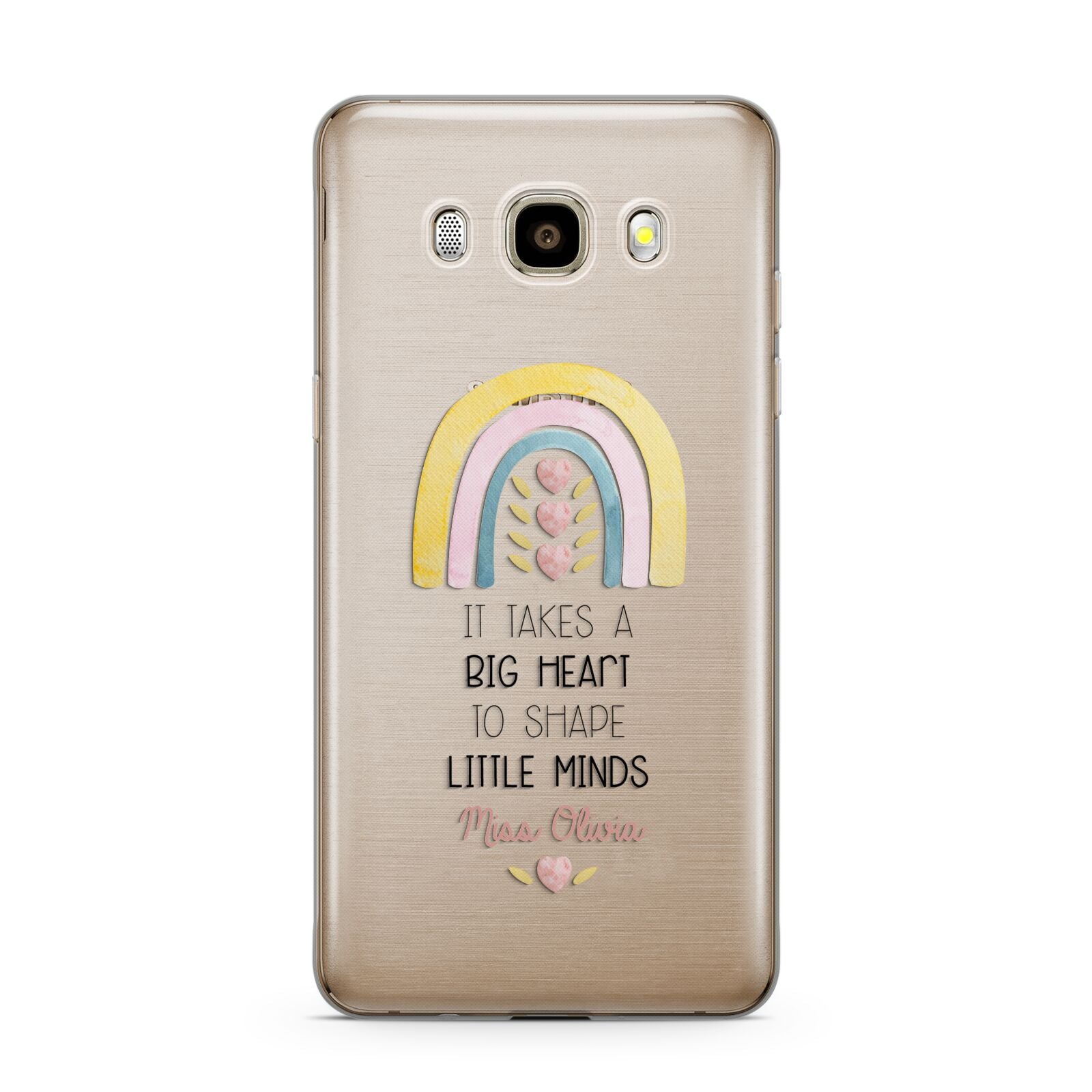 Thank You Teacher Samsung Galaxy J7 2016 Case on gold phone