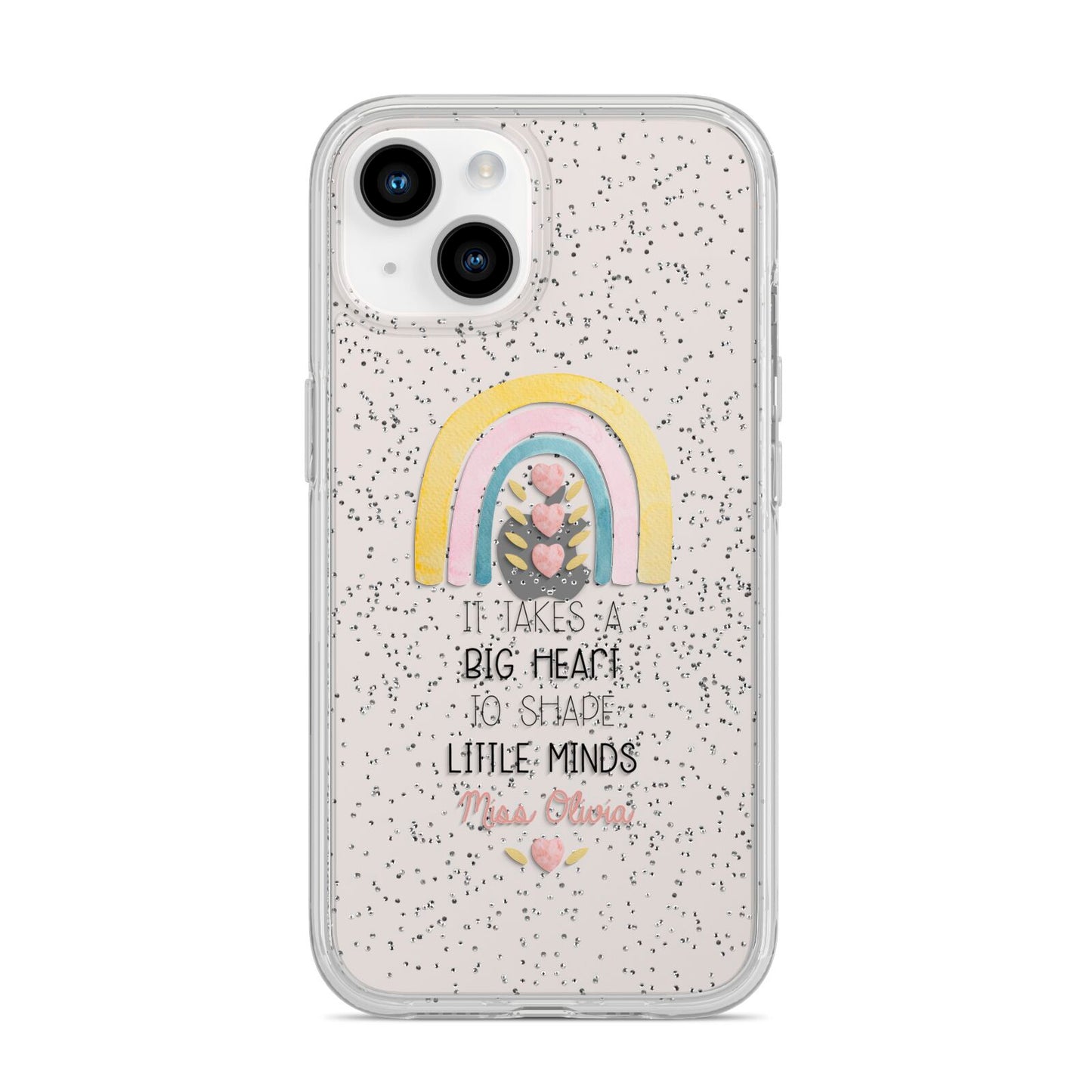 Thank You Teacher iPhone 14 Glitter Tough Case Starlight