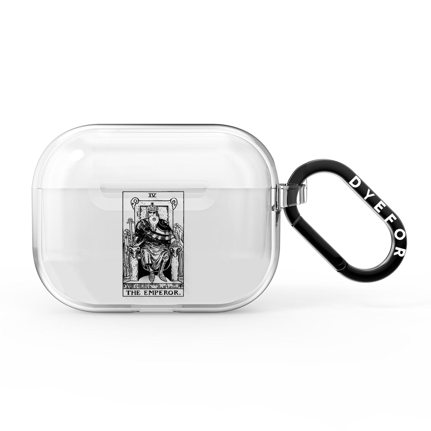 The Emperor Monochrome Tarot Card AirPods Pro Clear Case