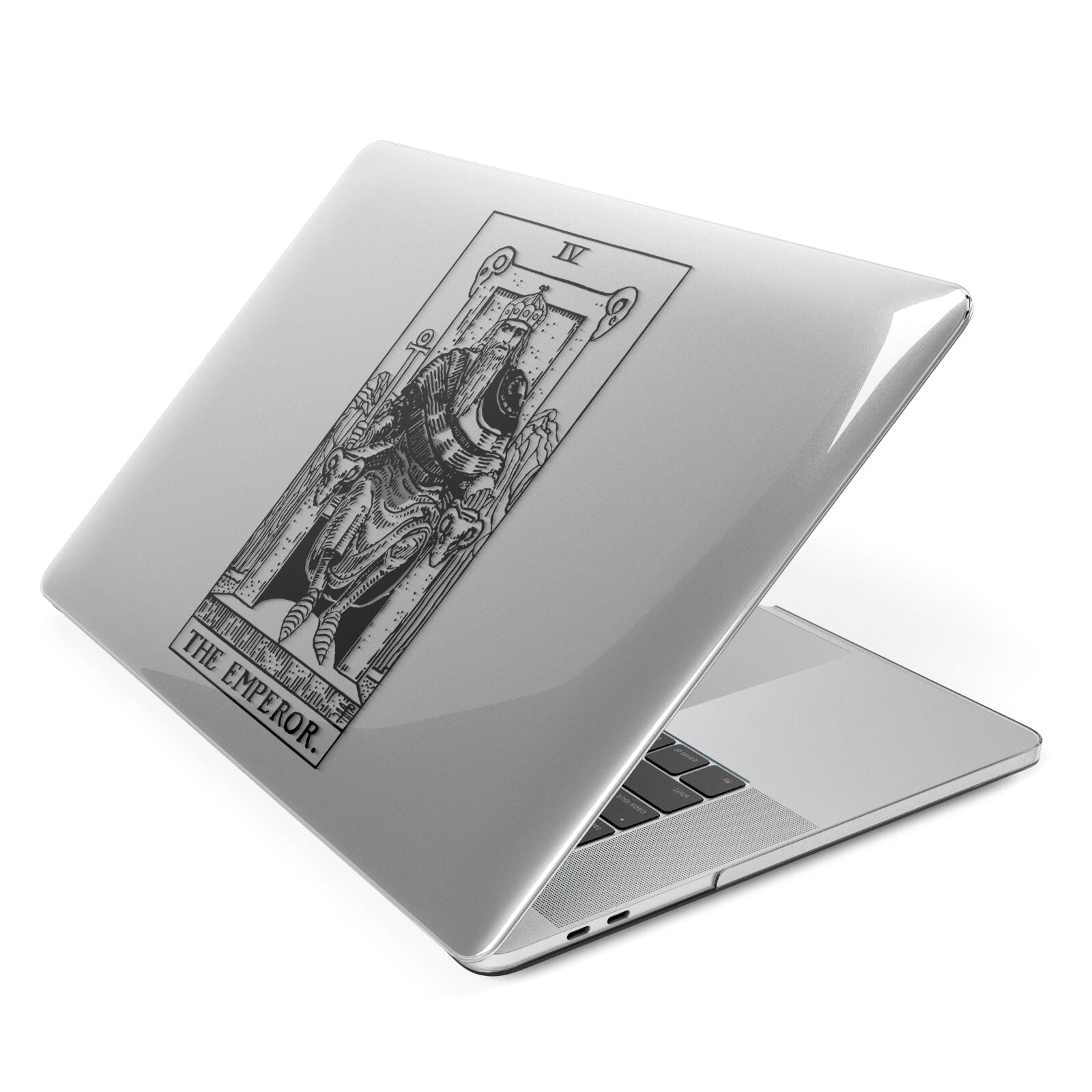 The Emperor Monochrome Tarot Card Apple MacBook Case Side View