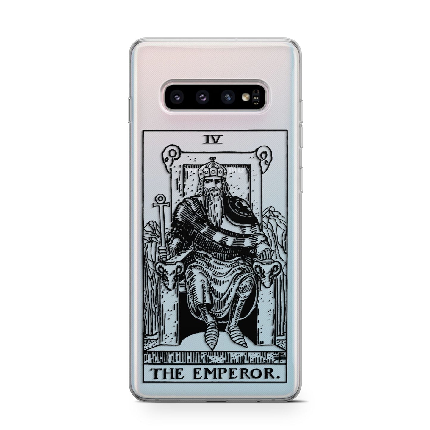 The Emperor Monochrome Tarot Card Protective Samsung Galaxy Case