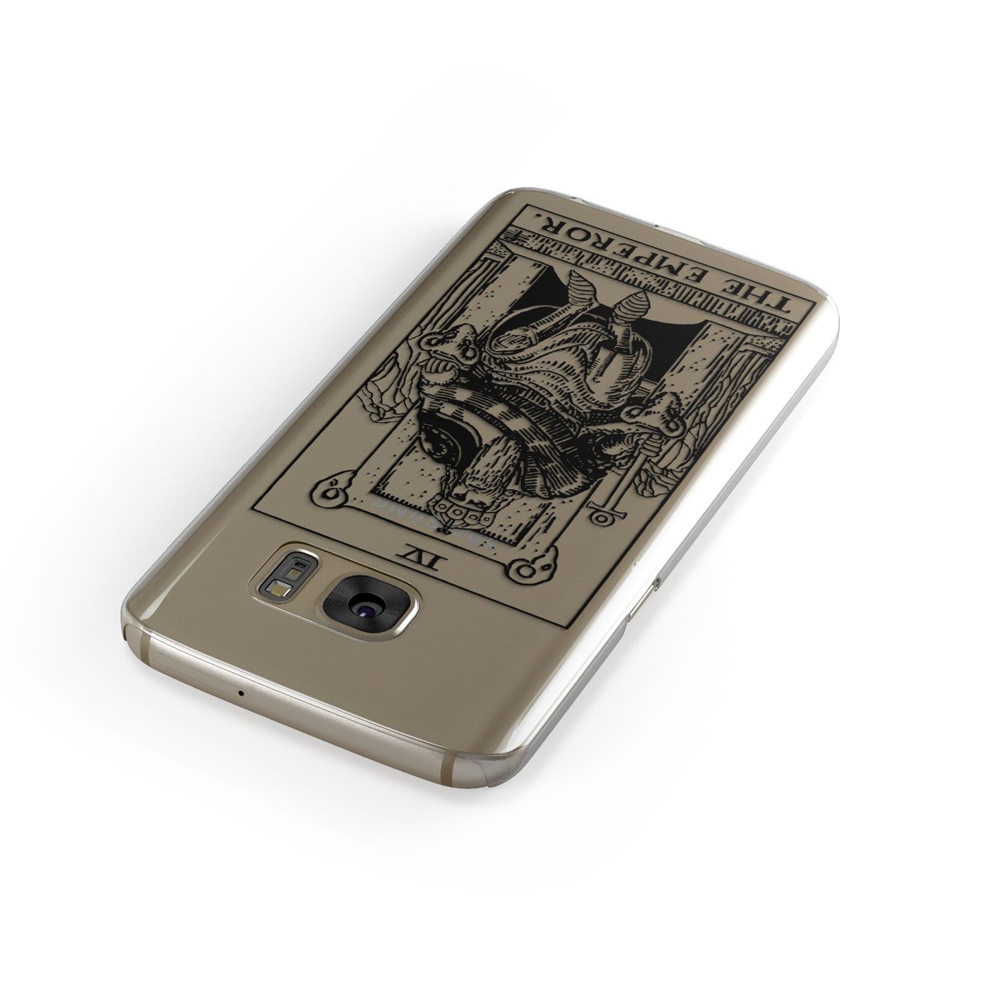 The Emperor Monochrome Tarot Card Samsung Galaxy Case Front Close Up