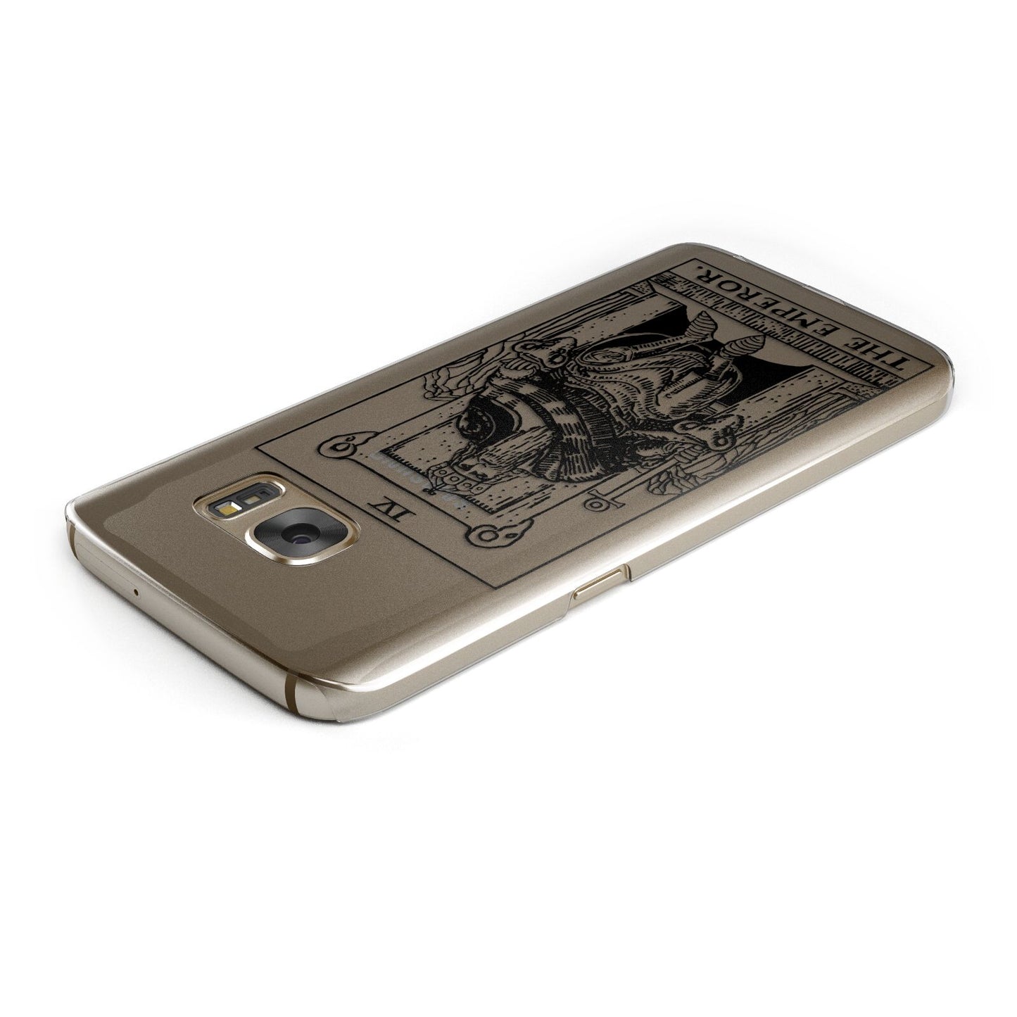 The Emperor Monochrome Tarot Card Samsung Galaxy Case Top Cutout