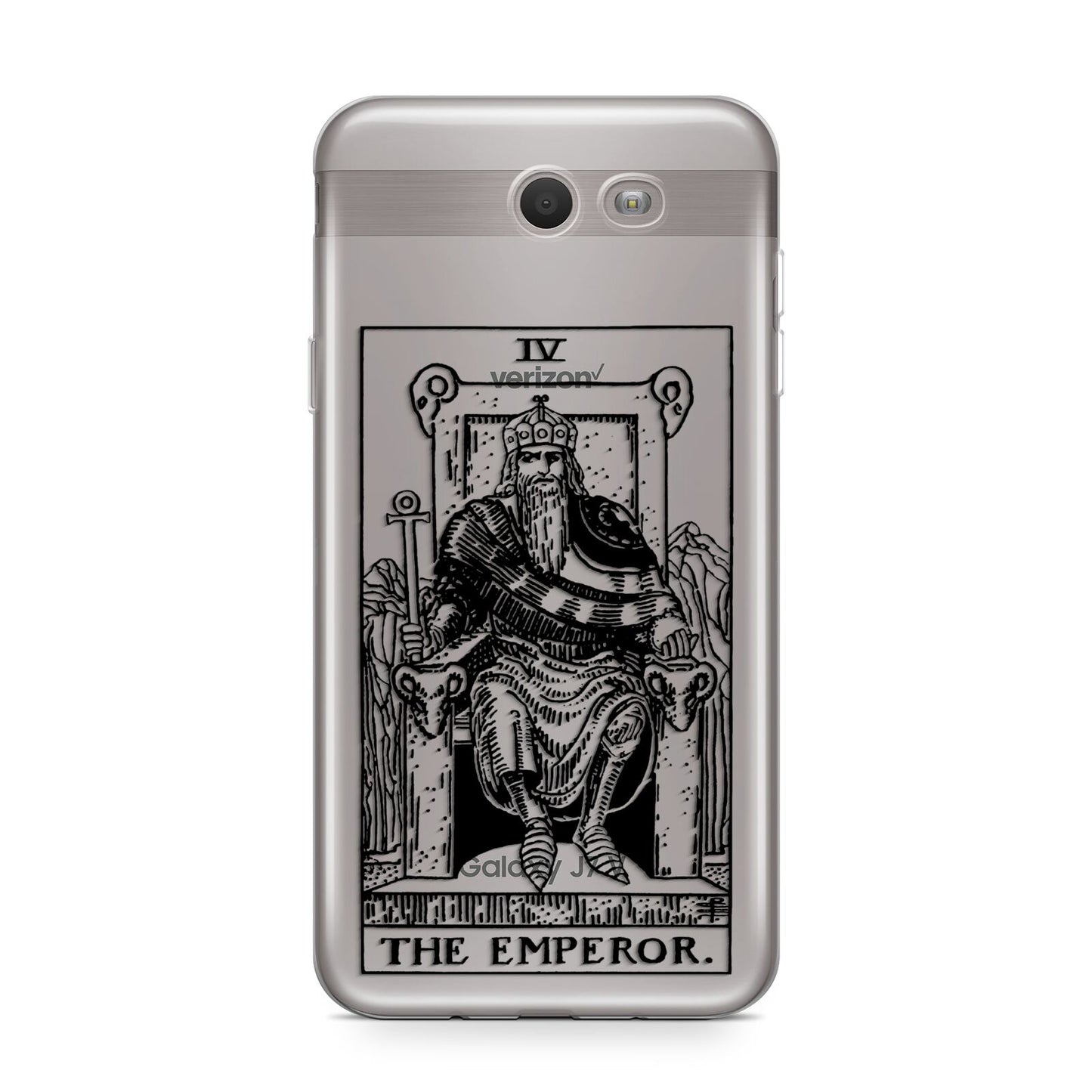 The Emperor Monochrome Tarot Card Samsung Galaxy J7 2017 Case