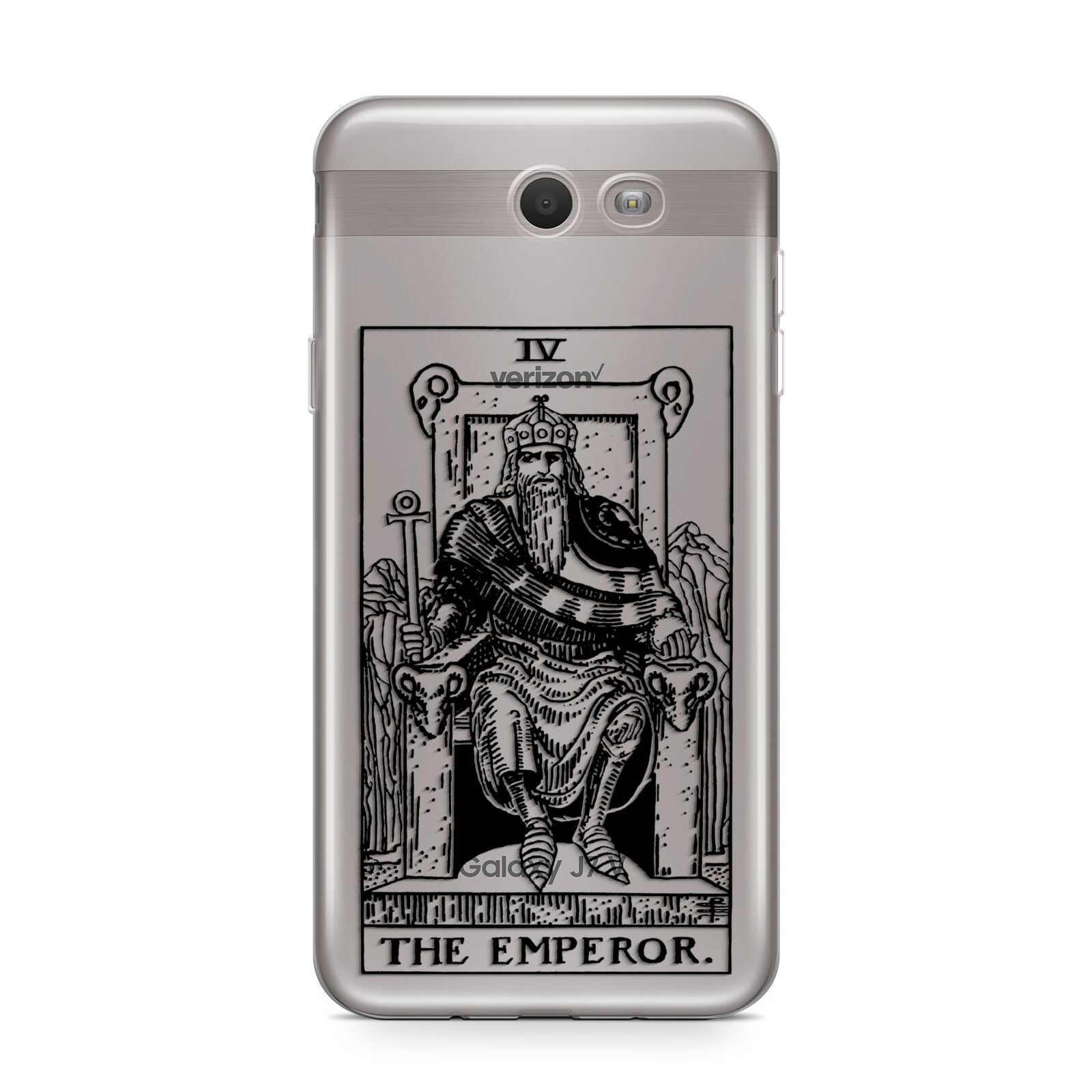 The Emperor Monochrome Tarot Card Samsung Galaxy J7 2017 Case