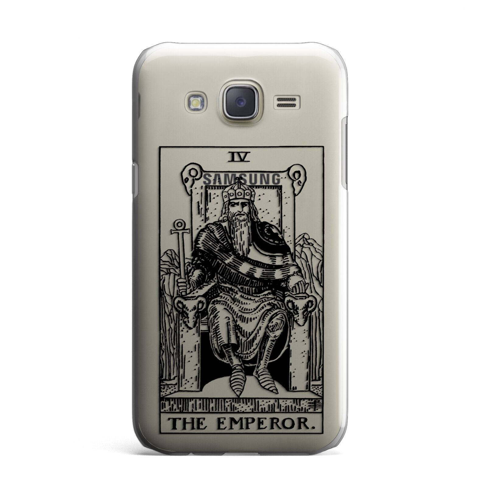 The Emperor Monochrome Tarot Card Samsung Galaxy J7 Case