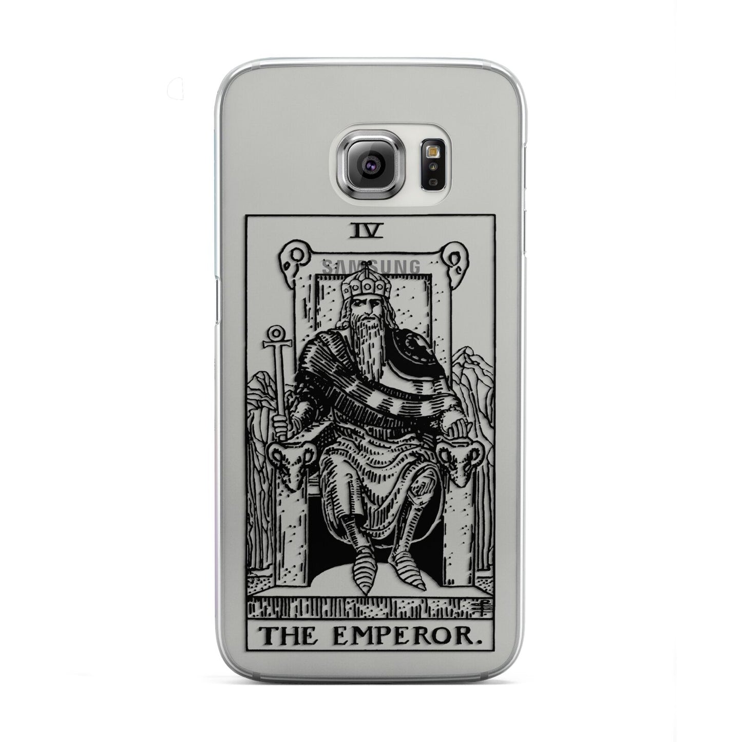 The Emperor Monochrome Tarot Card Samsung Galaxy S6 Edge Case