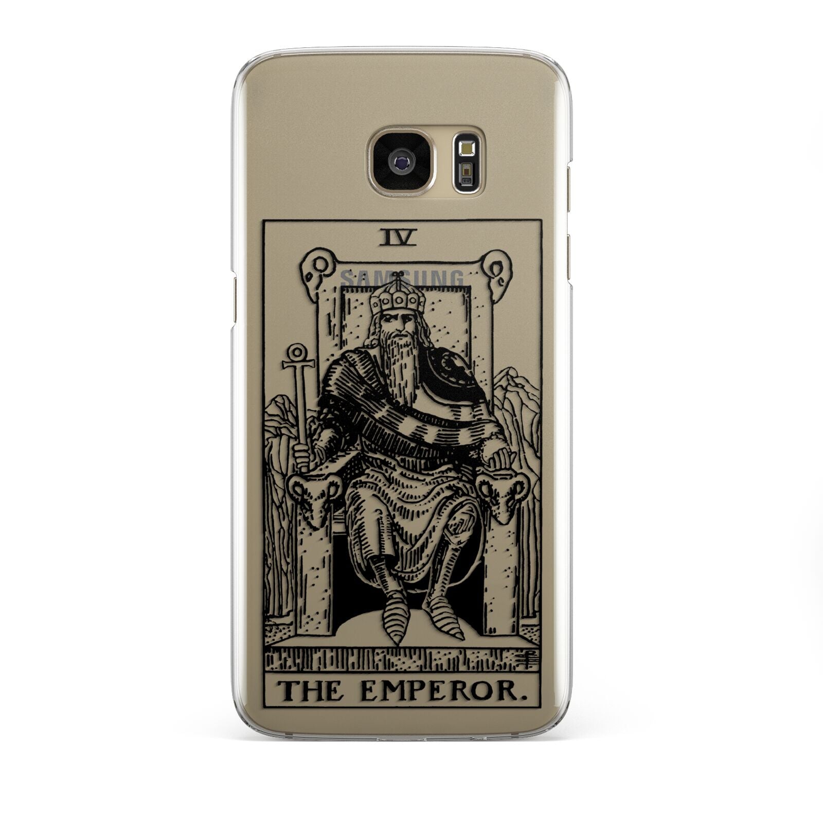 The Emperor Monochrome Tarot Card Samsung Galaxy S7 Edge Case