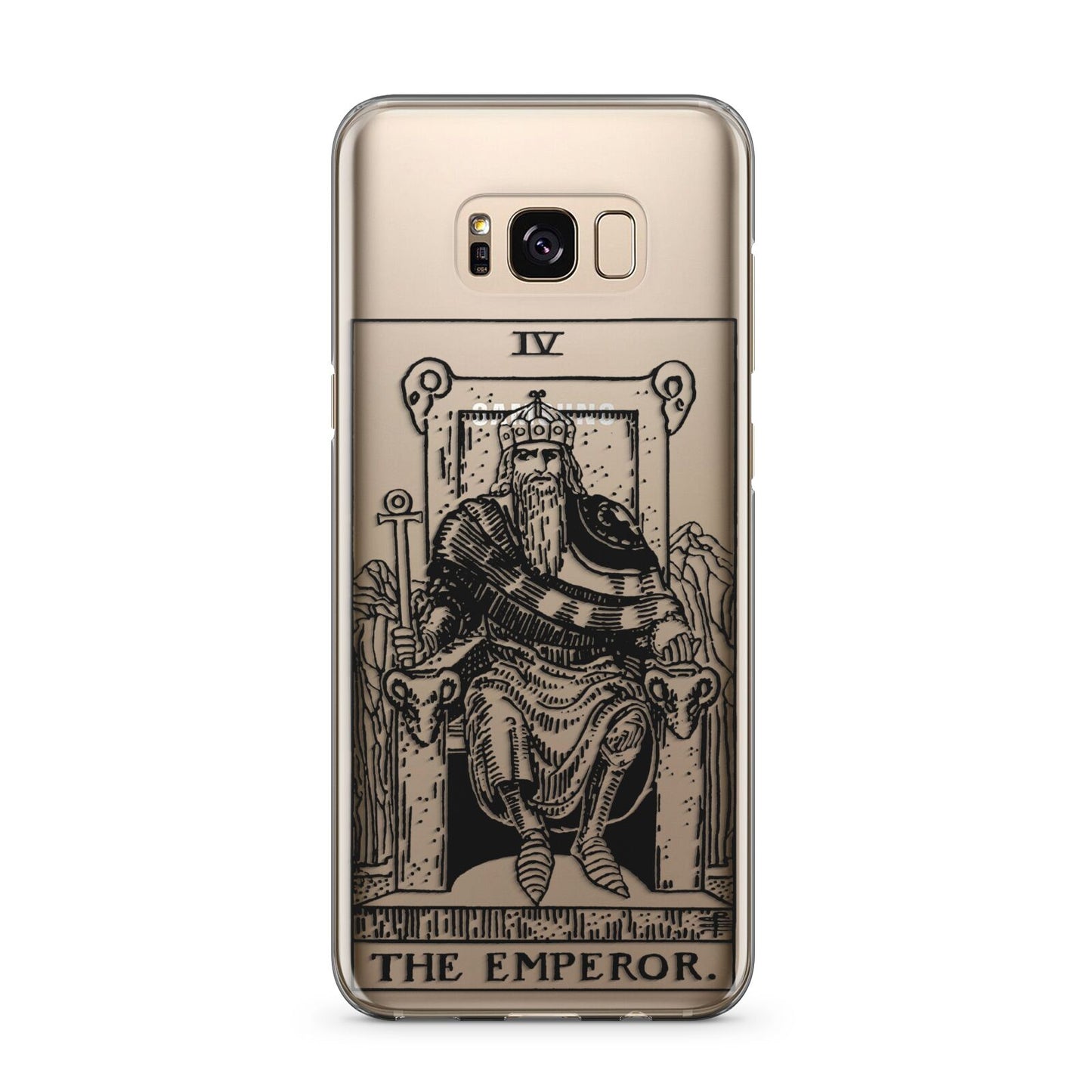 The Emperor Monochrome Tarot Card Samsung Galaxy S8 Plus Case