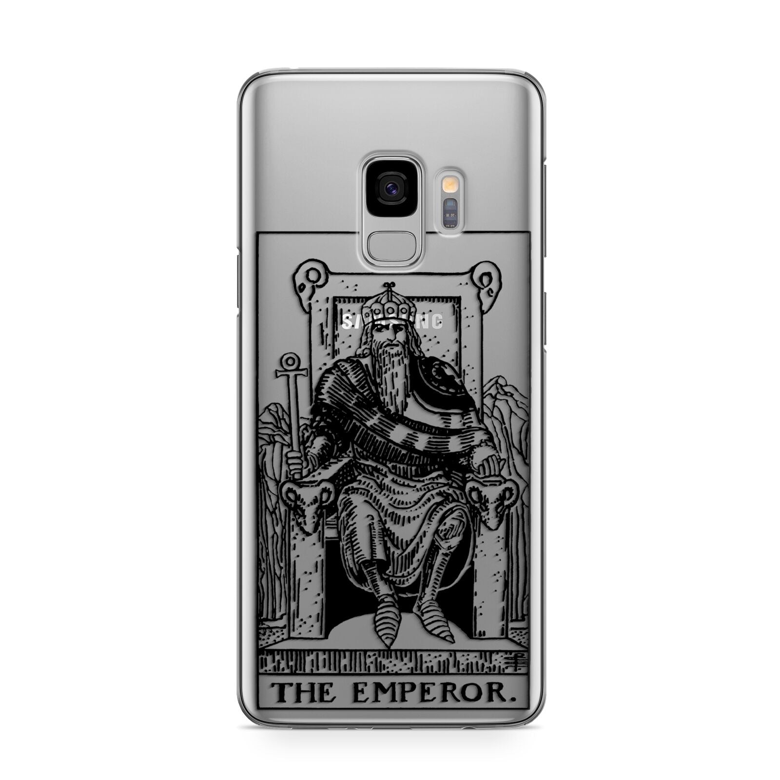 The Emperor Monochrome Tarot Card Samsung Galaxy S9 Case