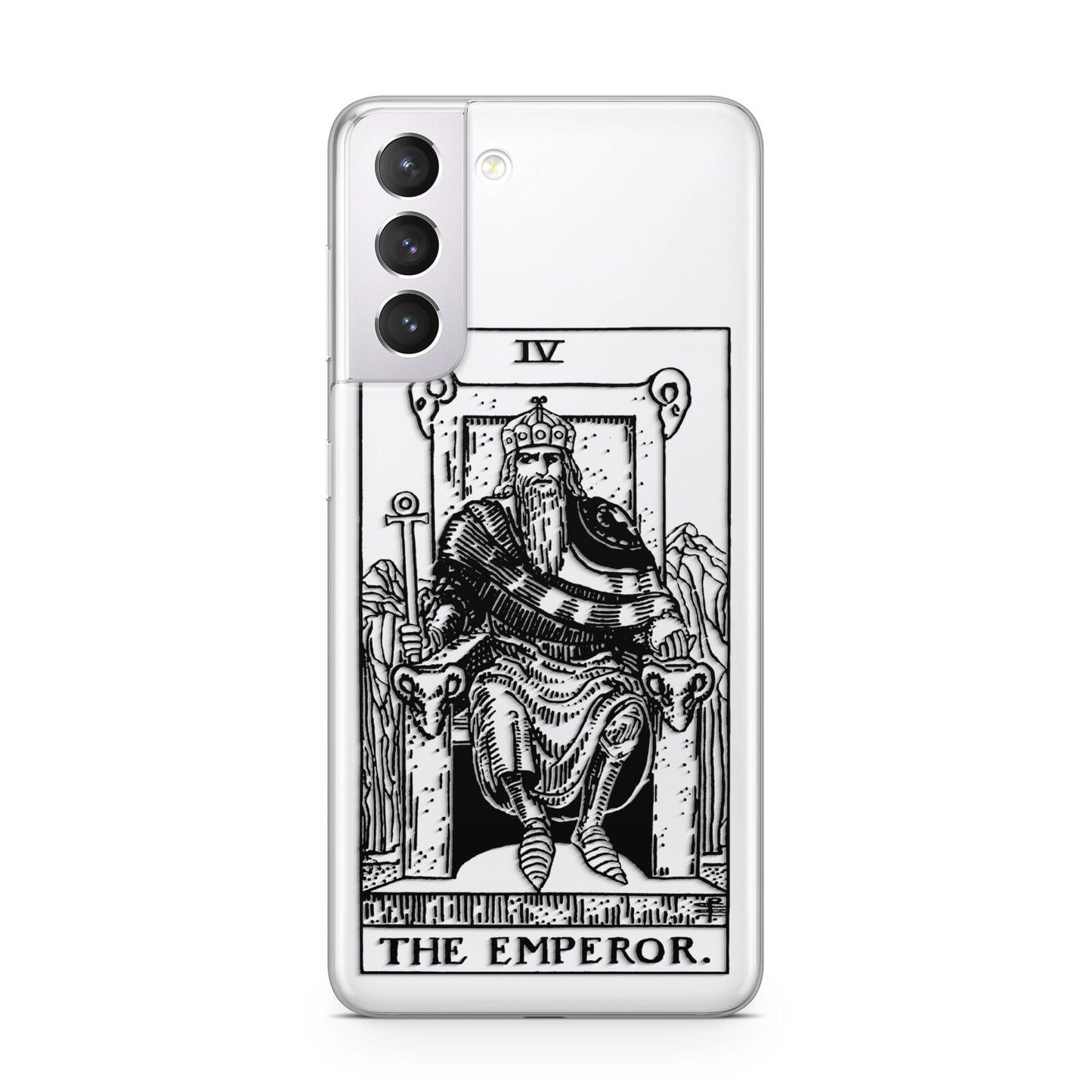 The Emperor Monochrome Tarot Card Samsung S21 Case