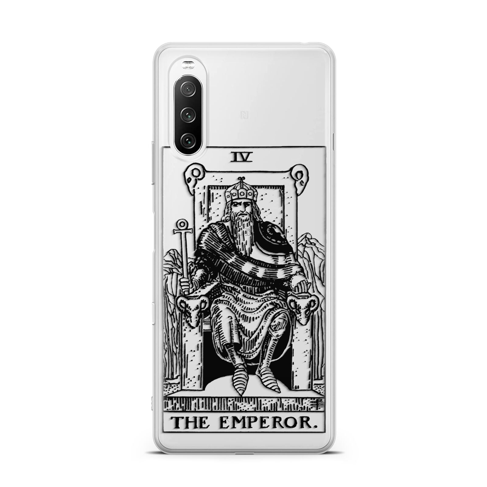 The Emperor Monochrome Tarot Card Sony Xperia 10 III Case