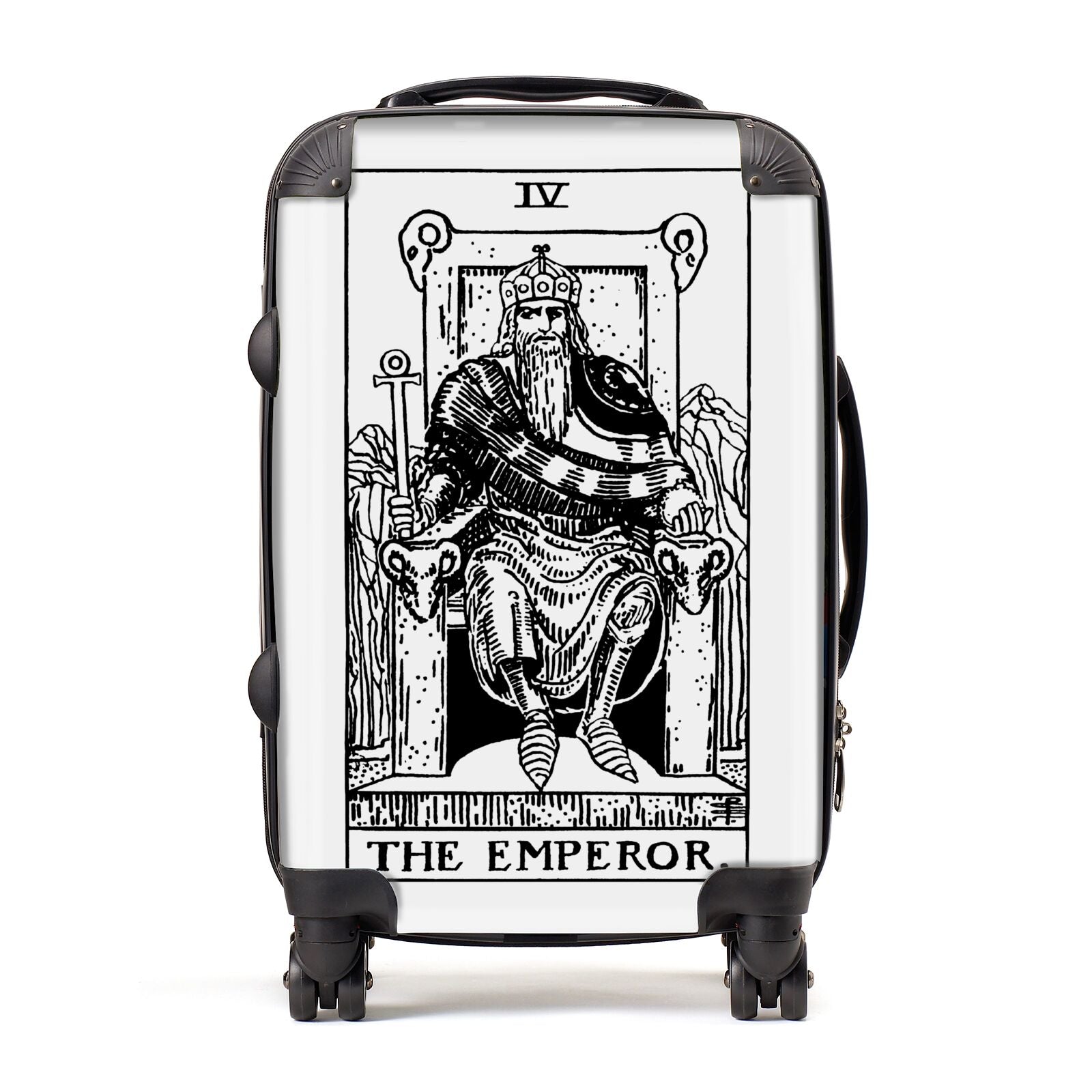 The Emperor Monochrome Tarot Card Suitcase